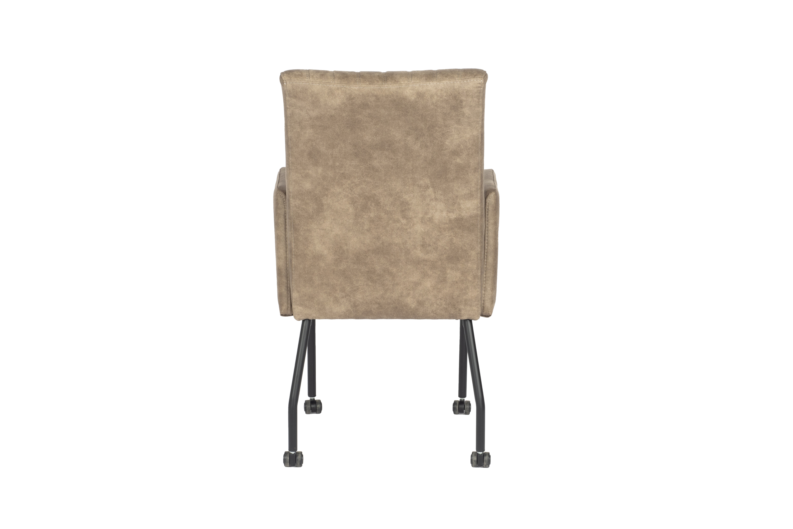Armstoel met wielen - Mocca bruin