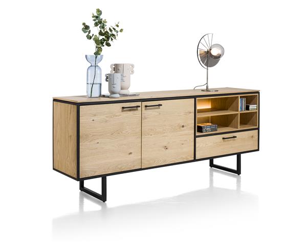 Dressoir Belo met 2 deuren en lade B200cm - natuur
