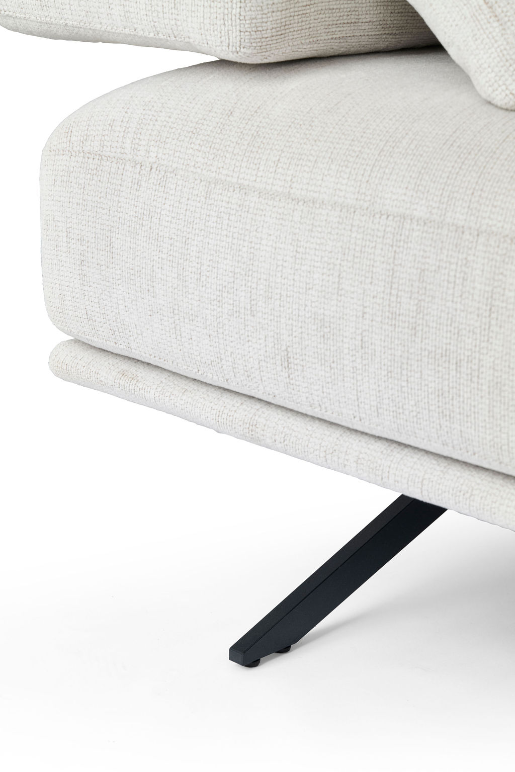 Design hoeksalon Elixir met longchair (rechts) - wit