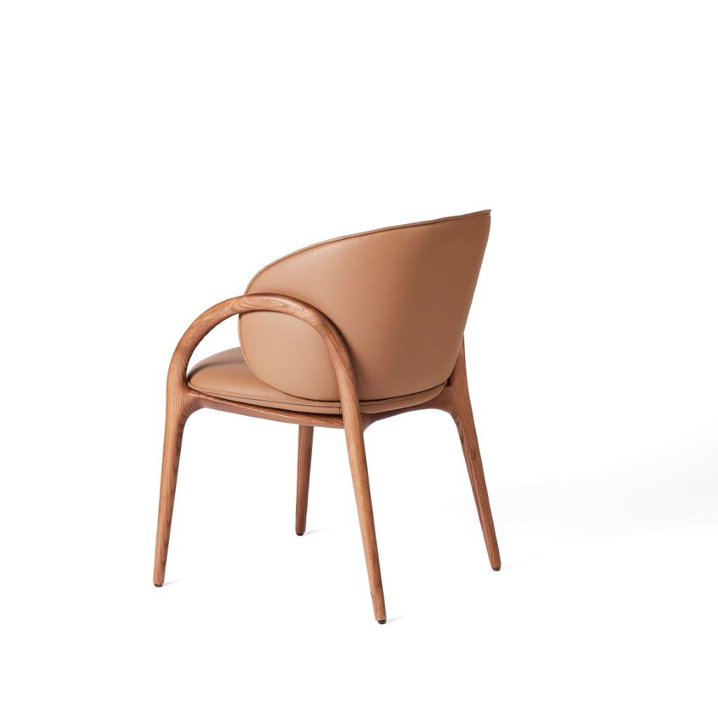 Eetkamerstoel leder - Artico brown