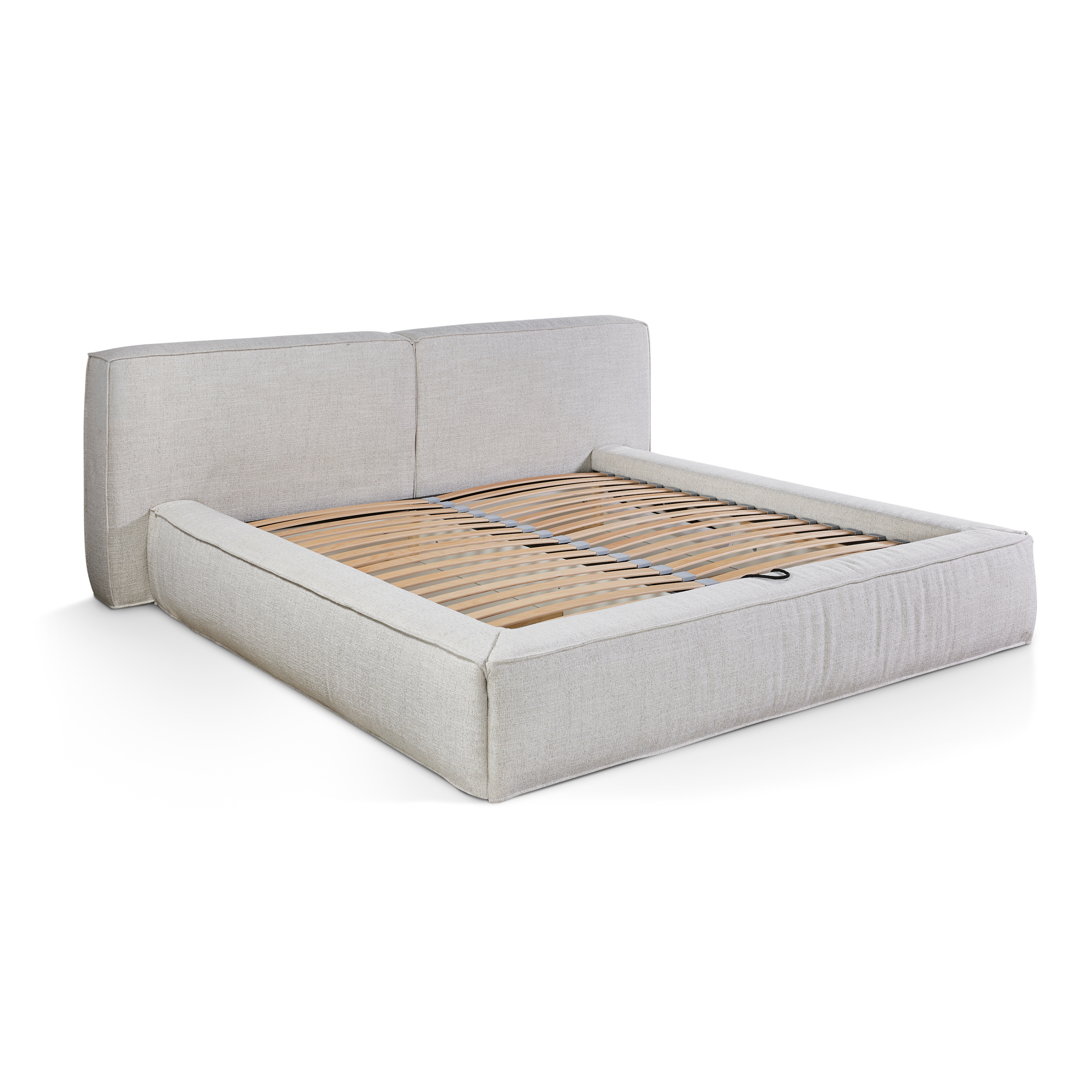 Bedkader met opbergruimte 140x200cm - Naturel ecru