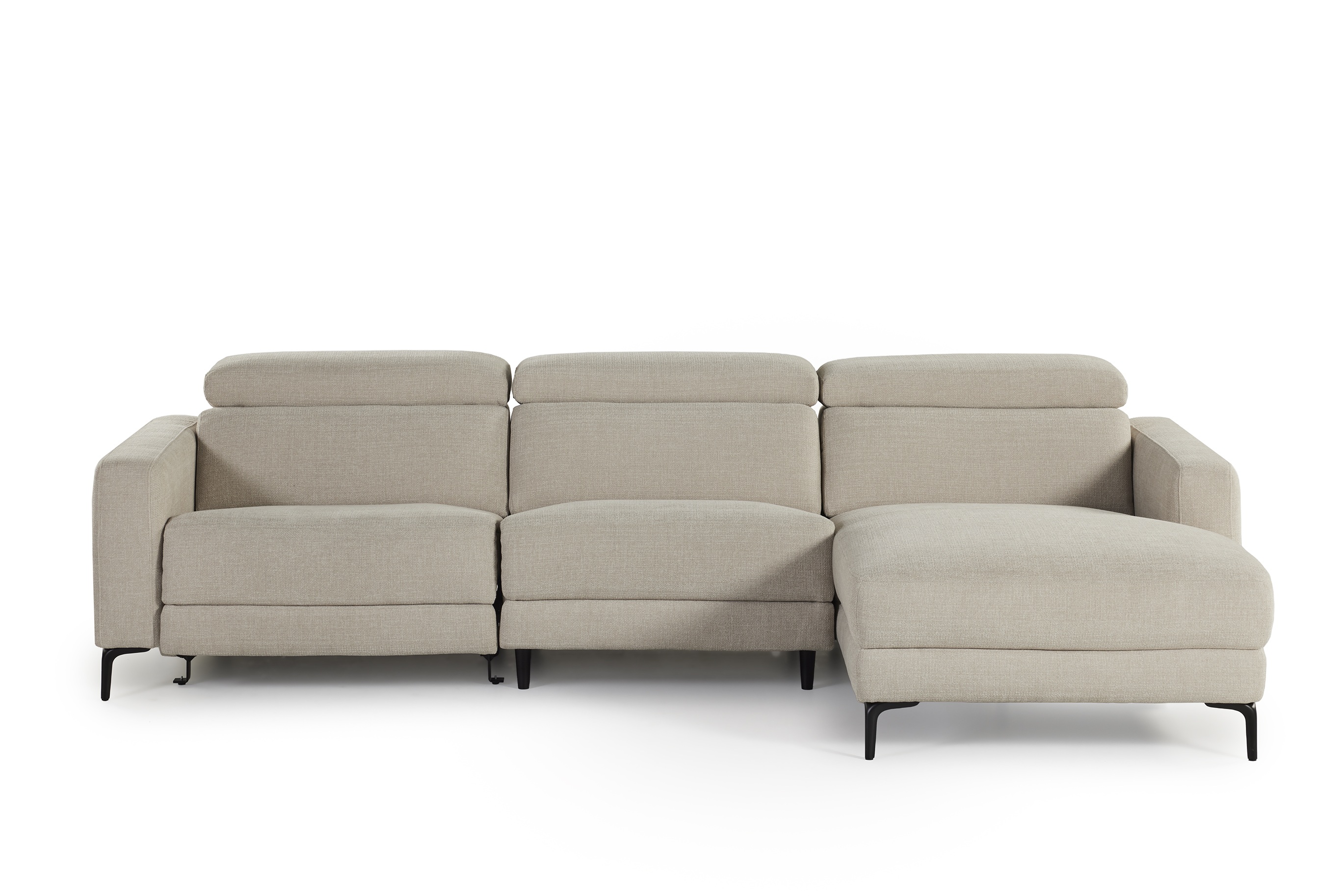 Hoeksalon met elektrische relaxfunctie - beige