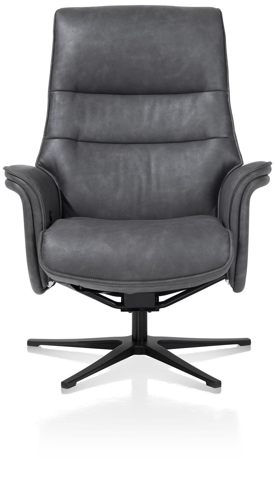 Relaxfauteuil Lotis met voetenbank - antracietgrijs