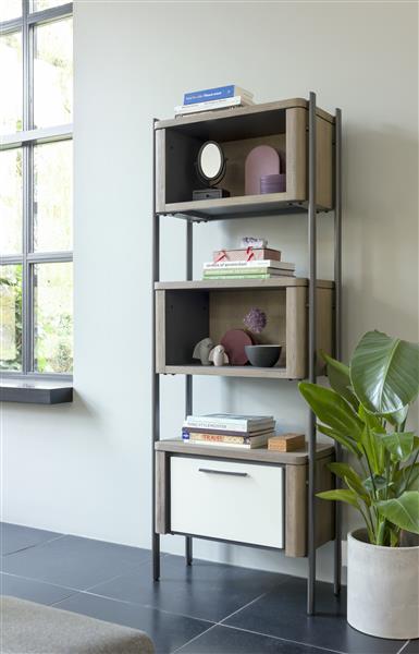 Dressoir 216cm 2 deuren, 2 lades, 1 open vak