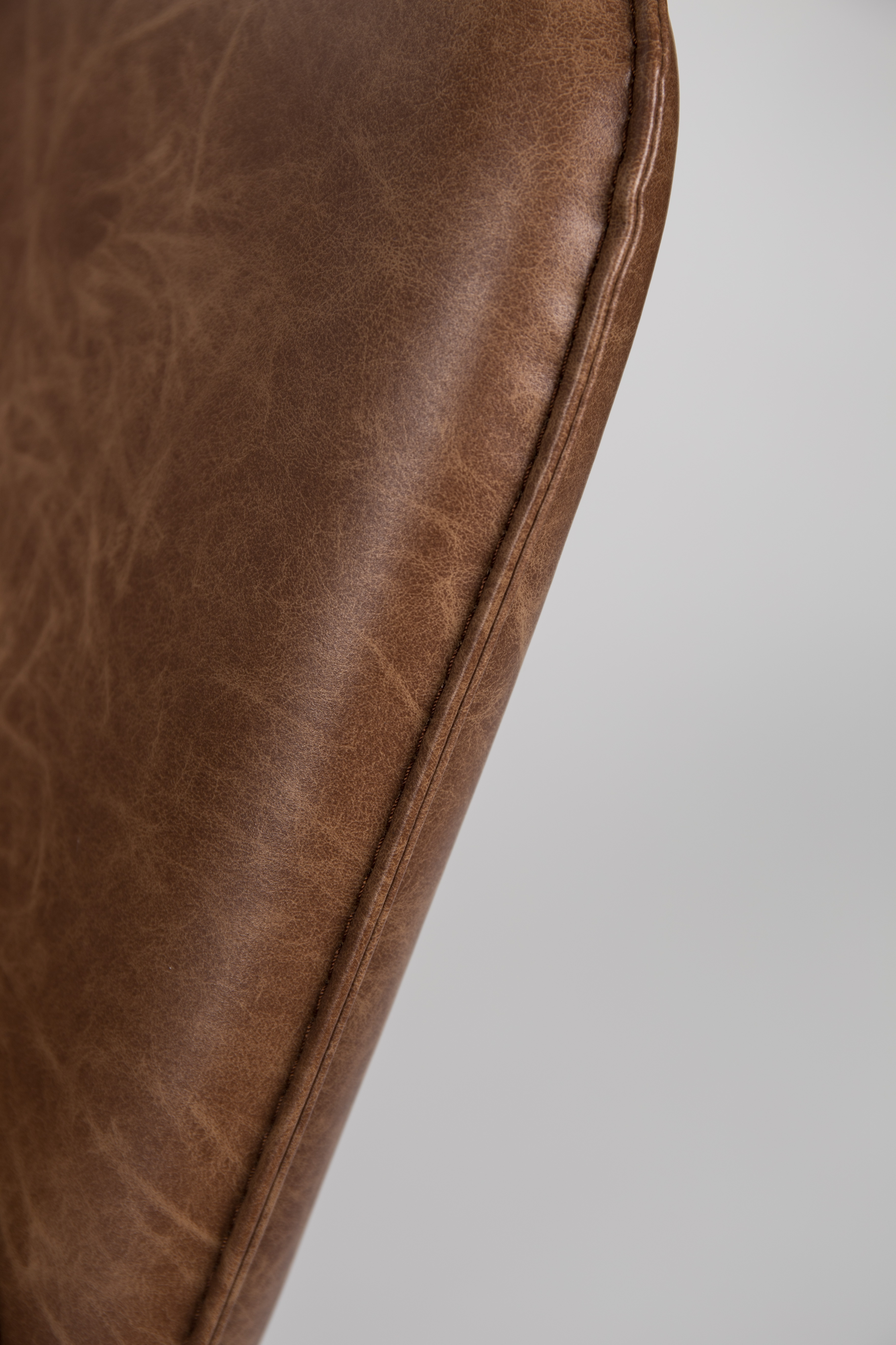 Fauteuil in lederlook - bruin