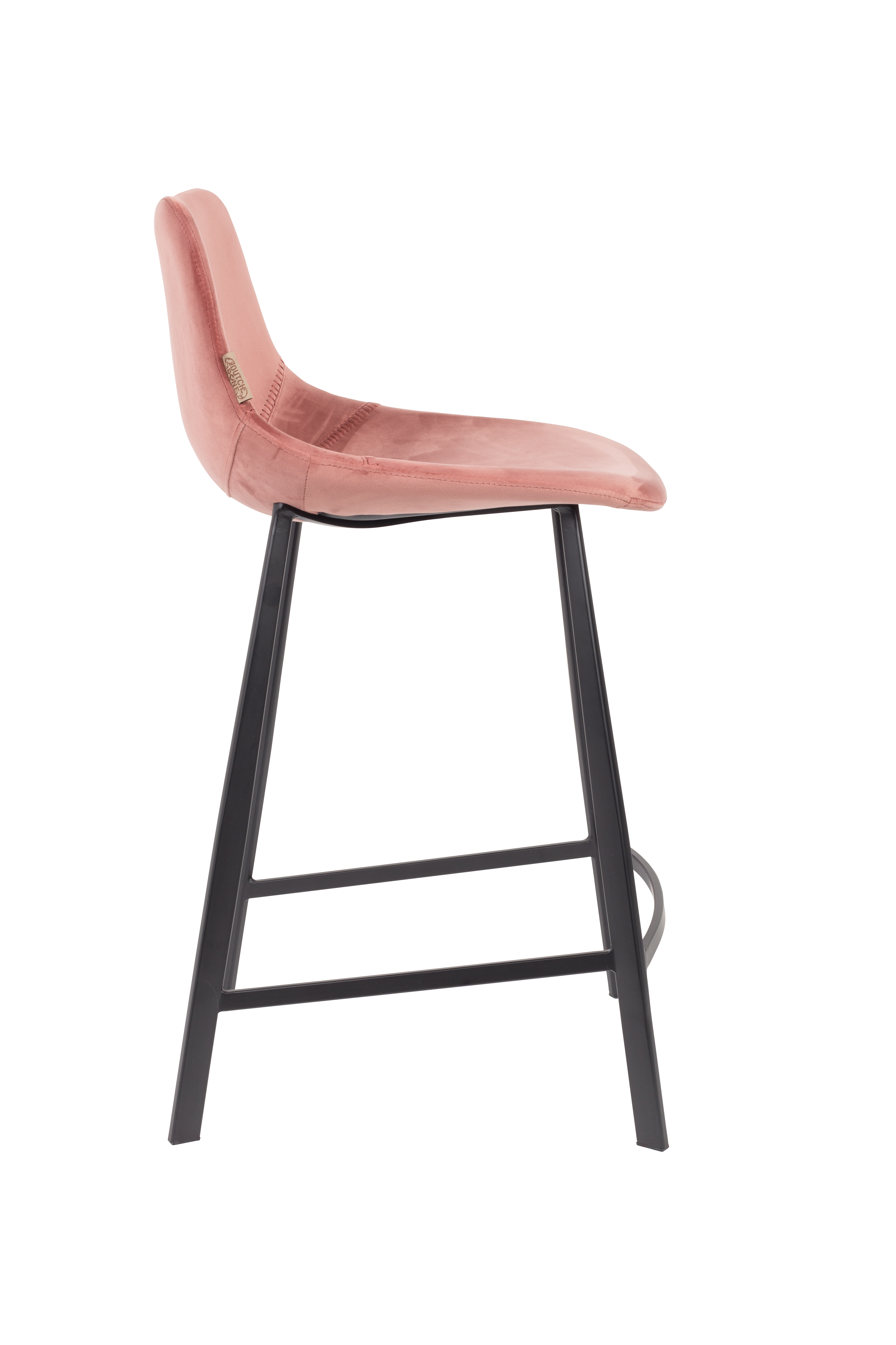 Counterstoel Franky in velvet 65cm - Old Pink