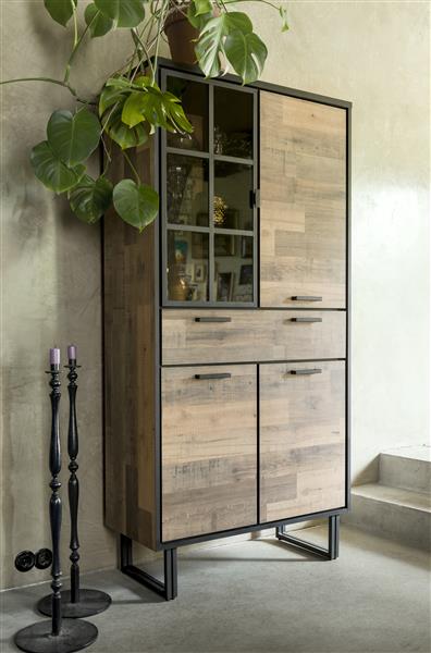 Dressoir Avalon met 5 deuren en lade B200cm - natuur