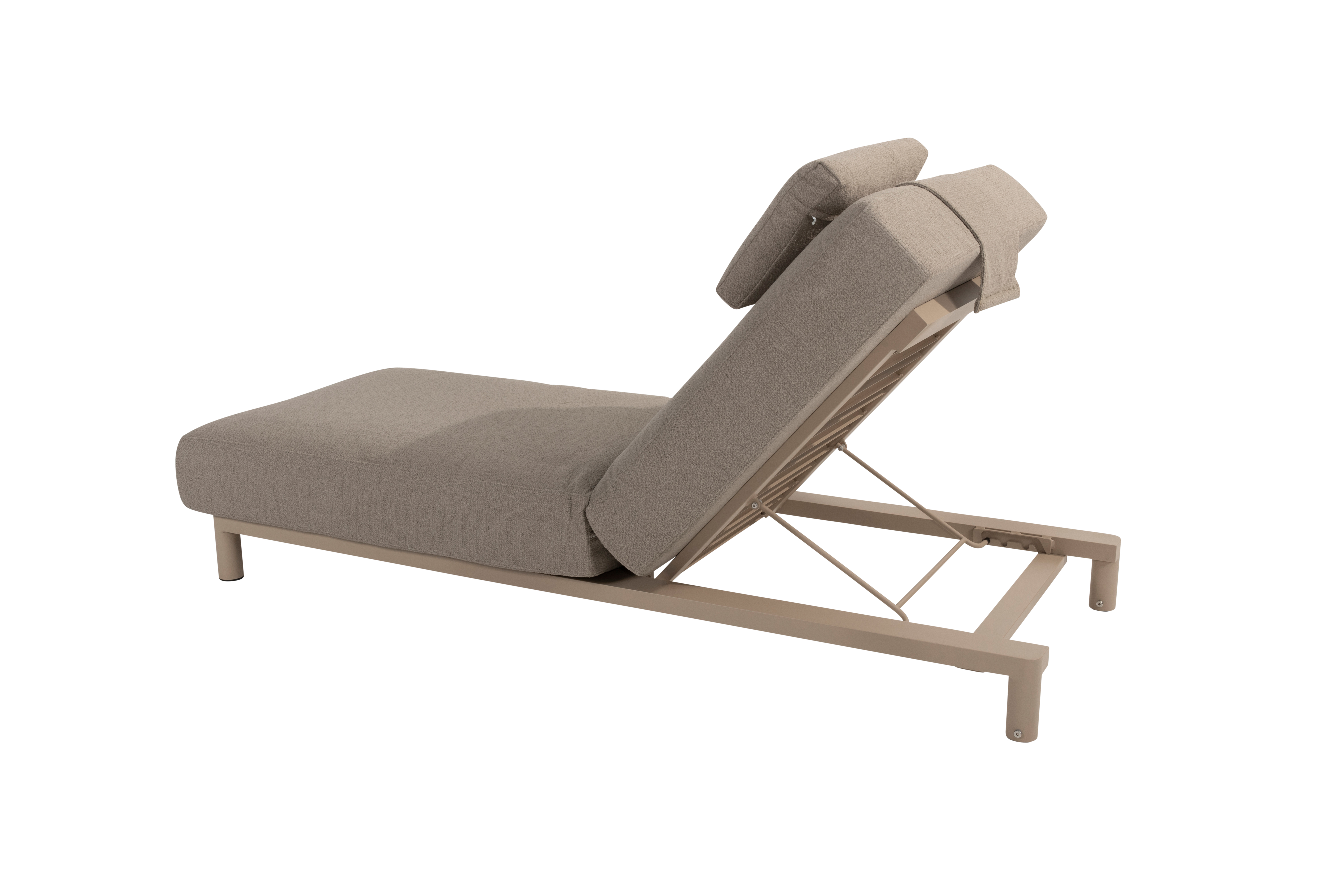 Ligbed Madeira incl. kussen & hoofdsteun - latte