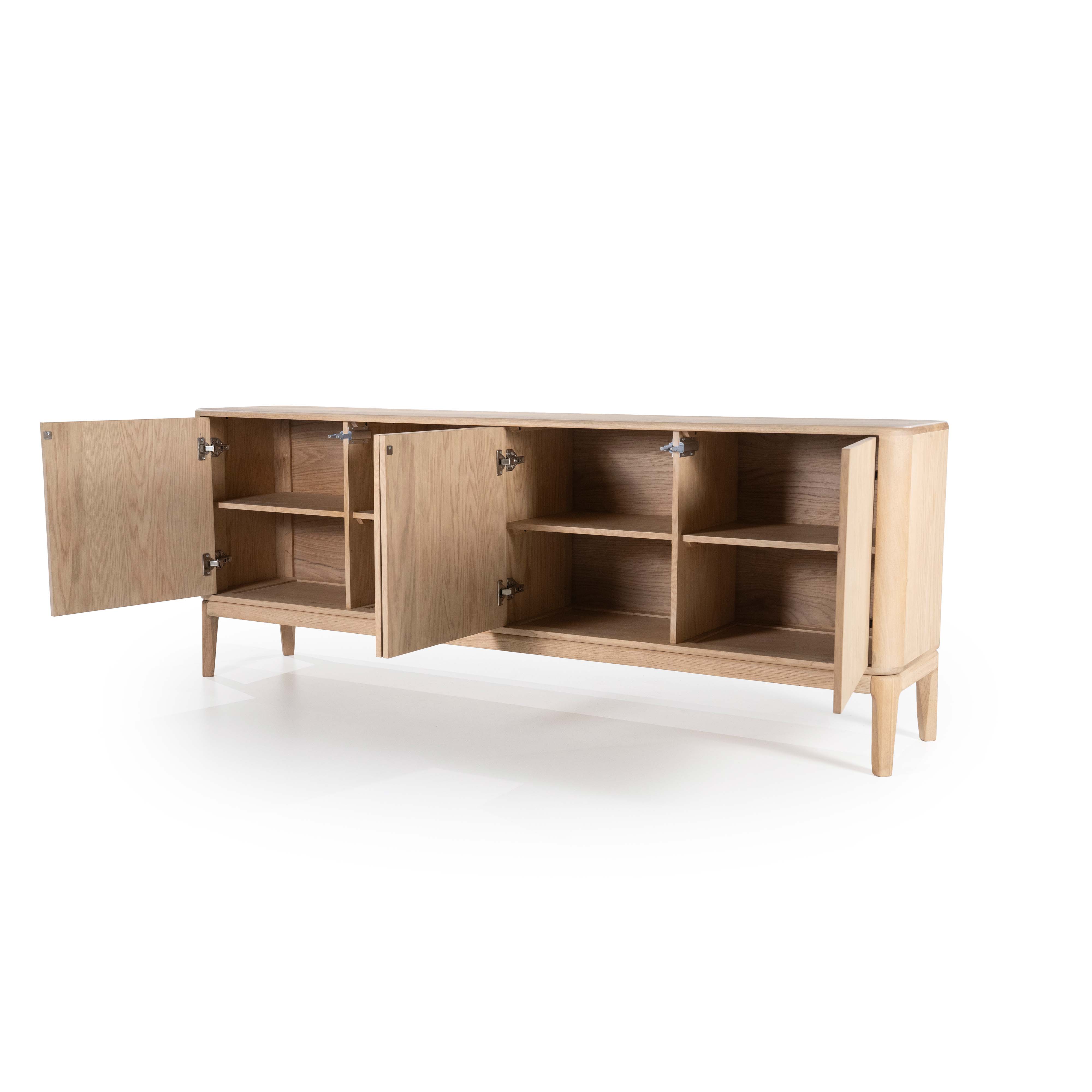 Houten dressoir 4 deuren - natuur eiken