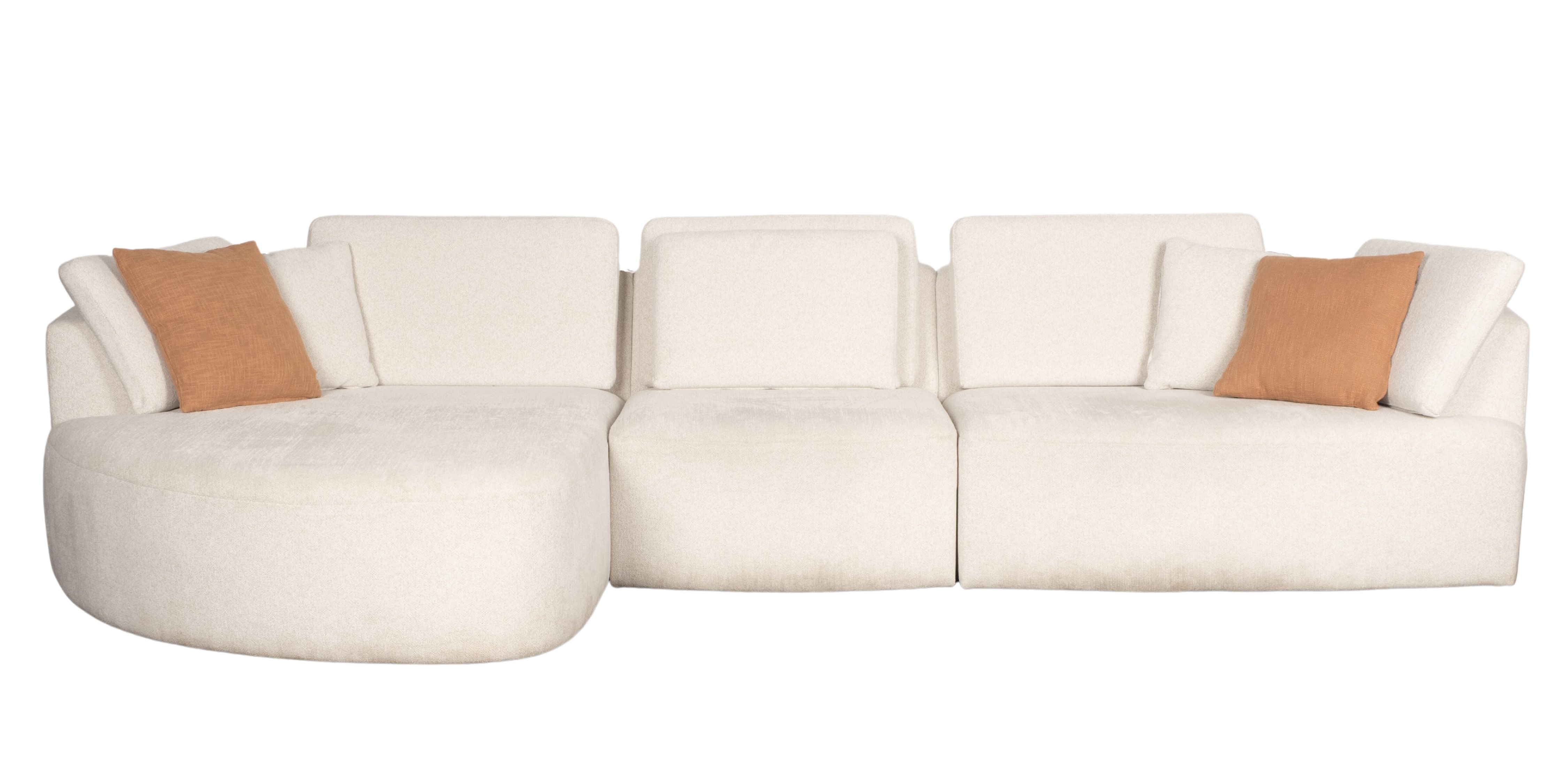 Hoeksalon met ronde lounge (links) - Venro ecru