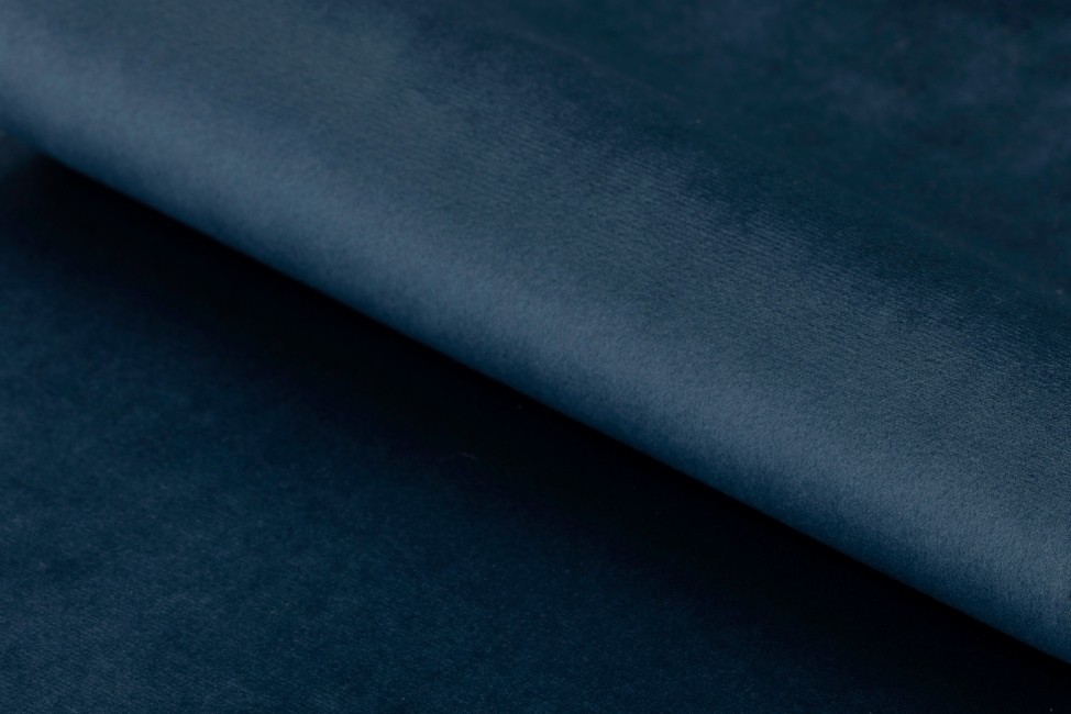 Fauteuil in fluweel - donkerblauw
