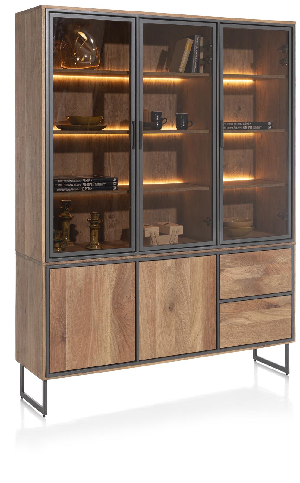 Buffetkast Trapani 160cm in fineerhout - smoked