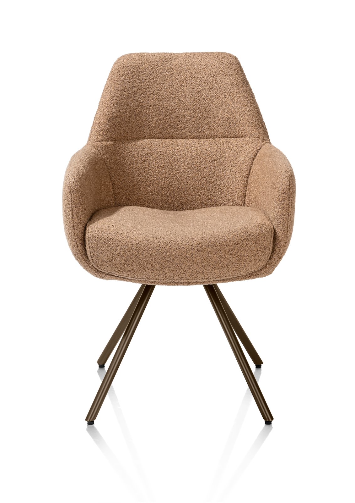 Draaibare armstoel Mavis - oker/steelbrown