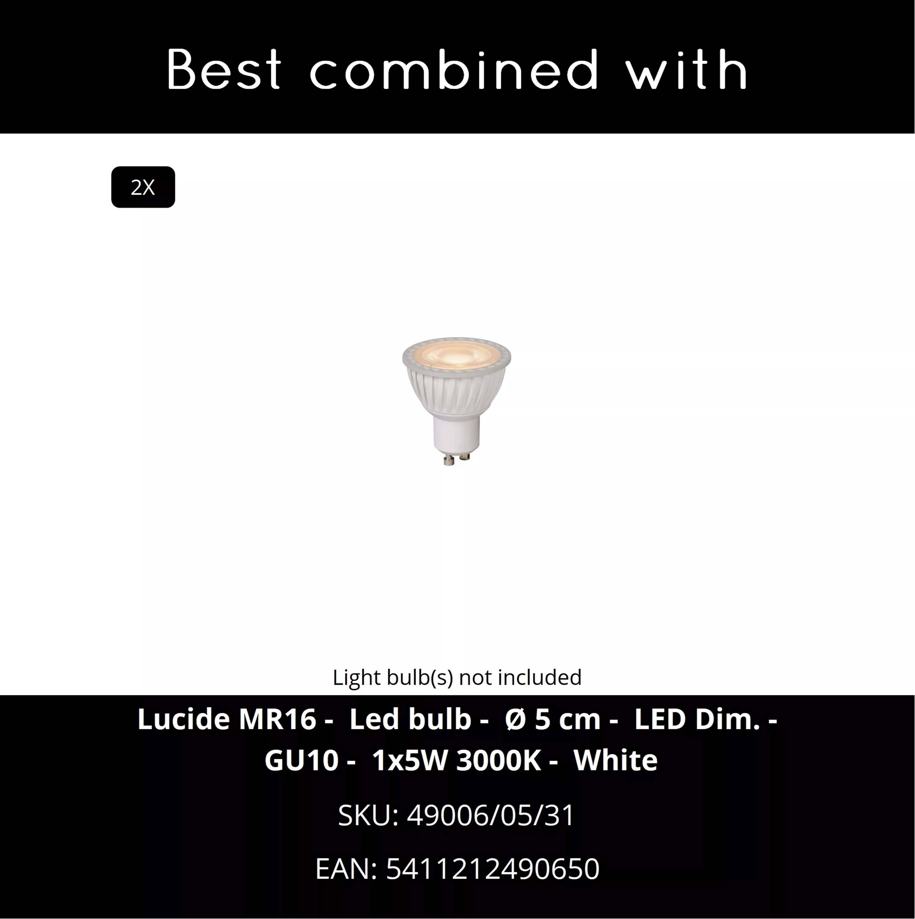 Plafondspot (excl.lamp) Clubs 2xGU10 - wit