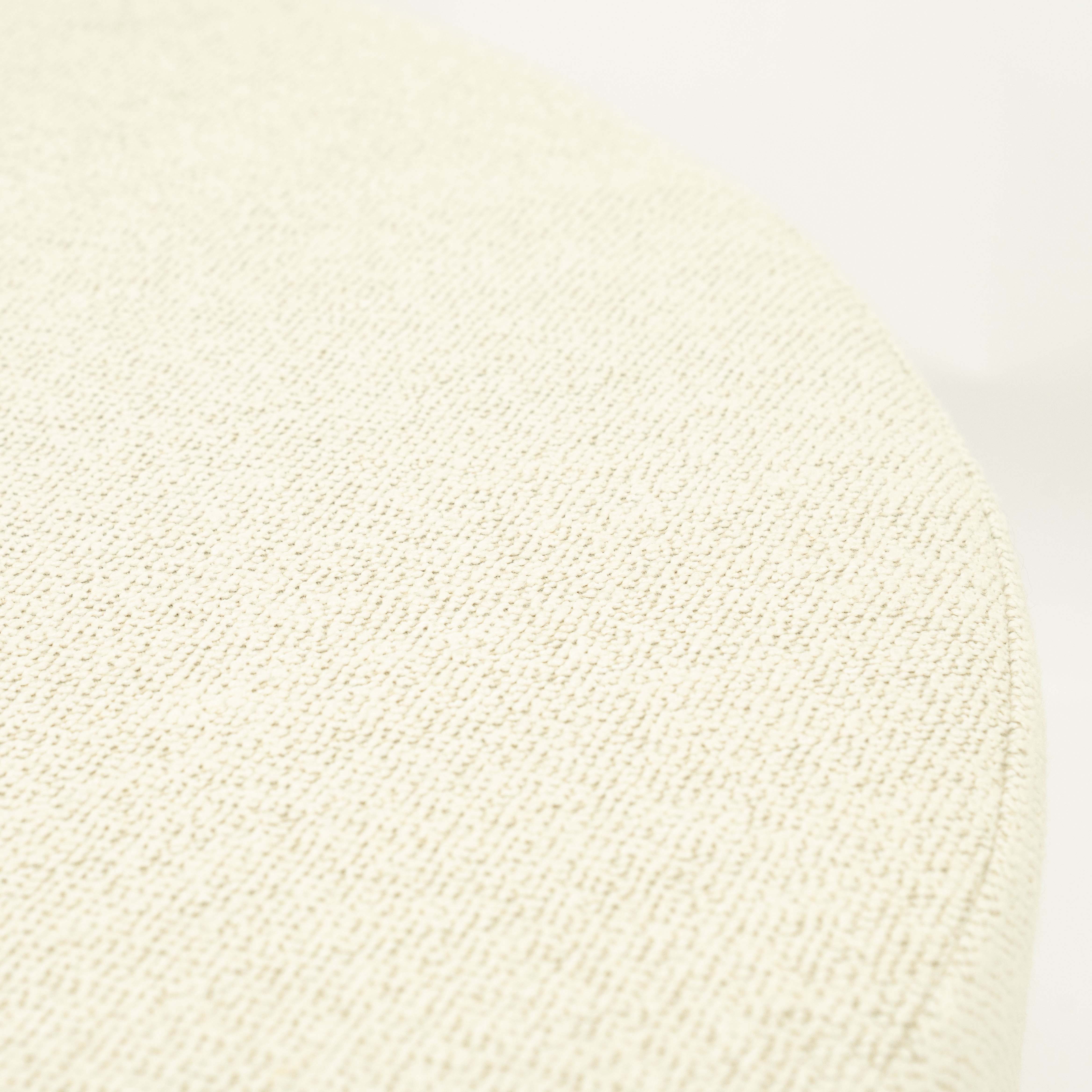 Poef diam.80cm in bouclé stof- beige