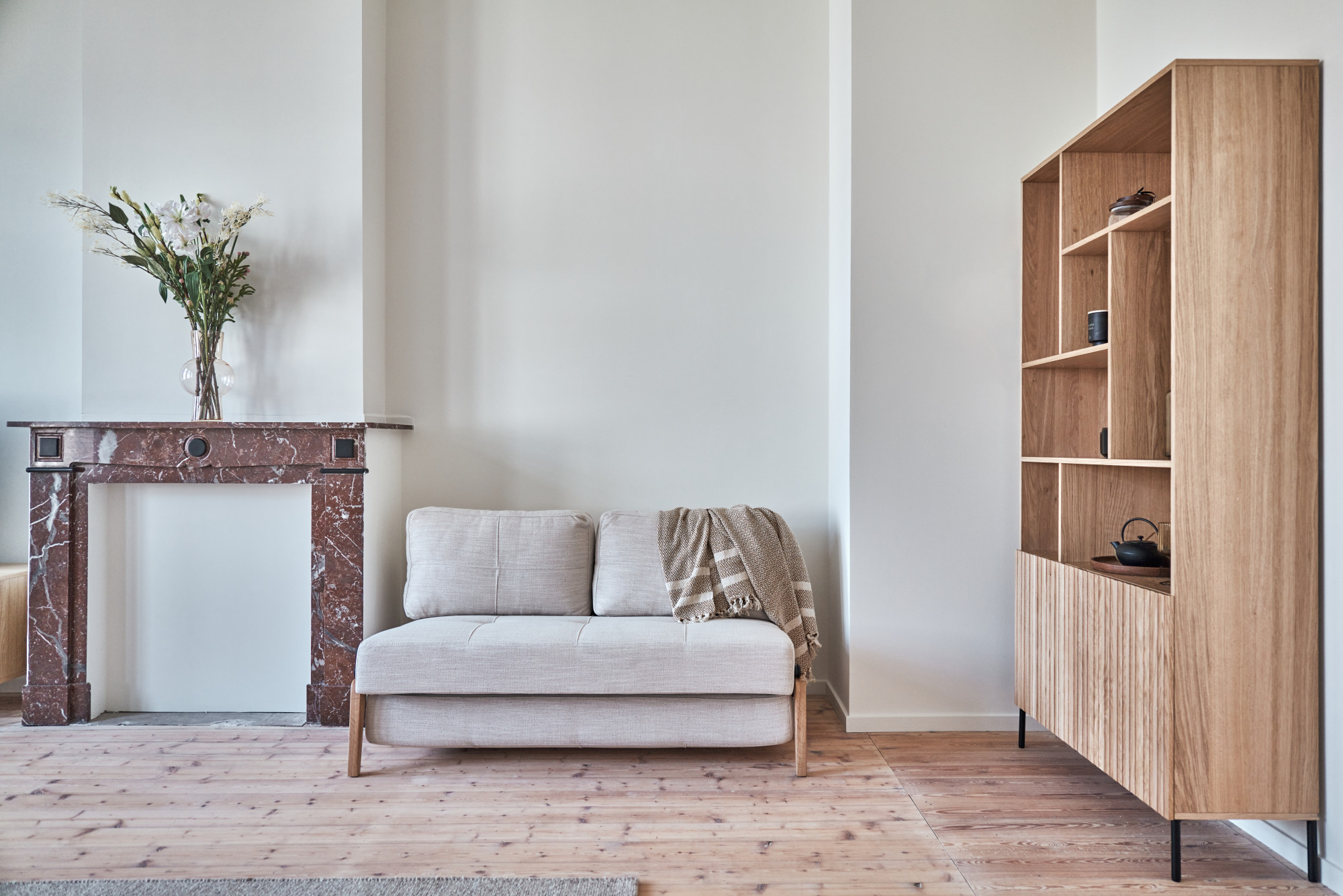 Slaapbank Cubed 140x200cm - beige