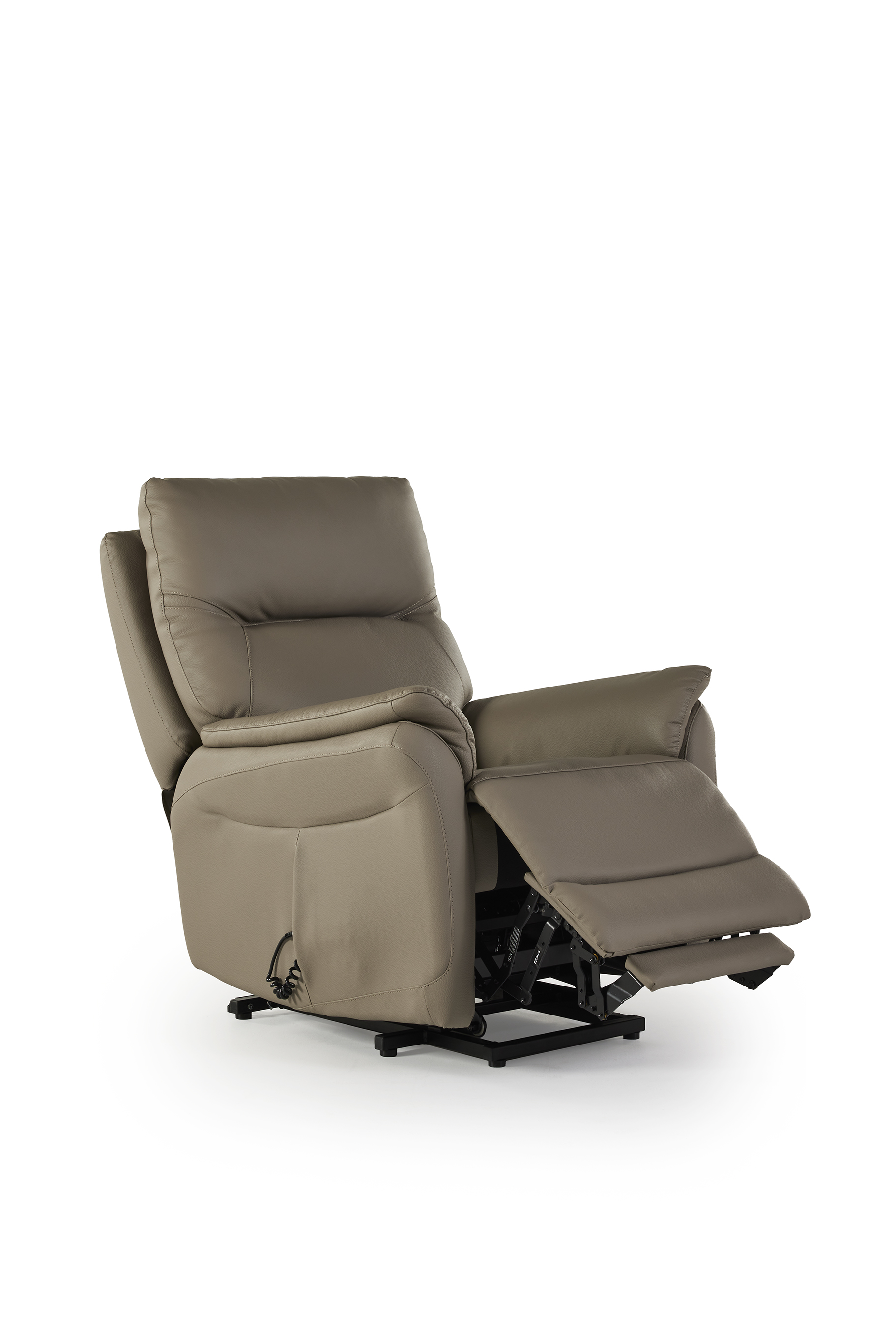 Elektrische relaxzetel met XL beensteun - taupe