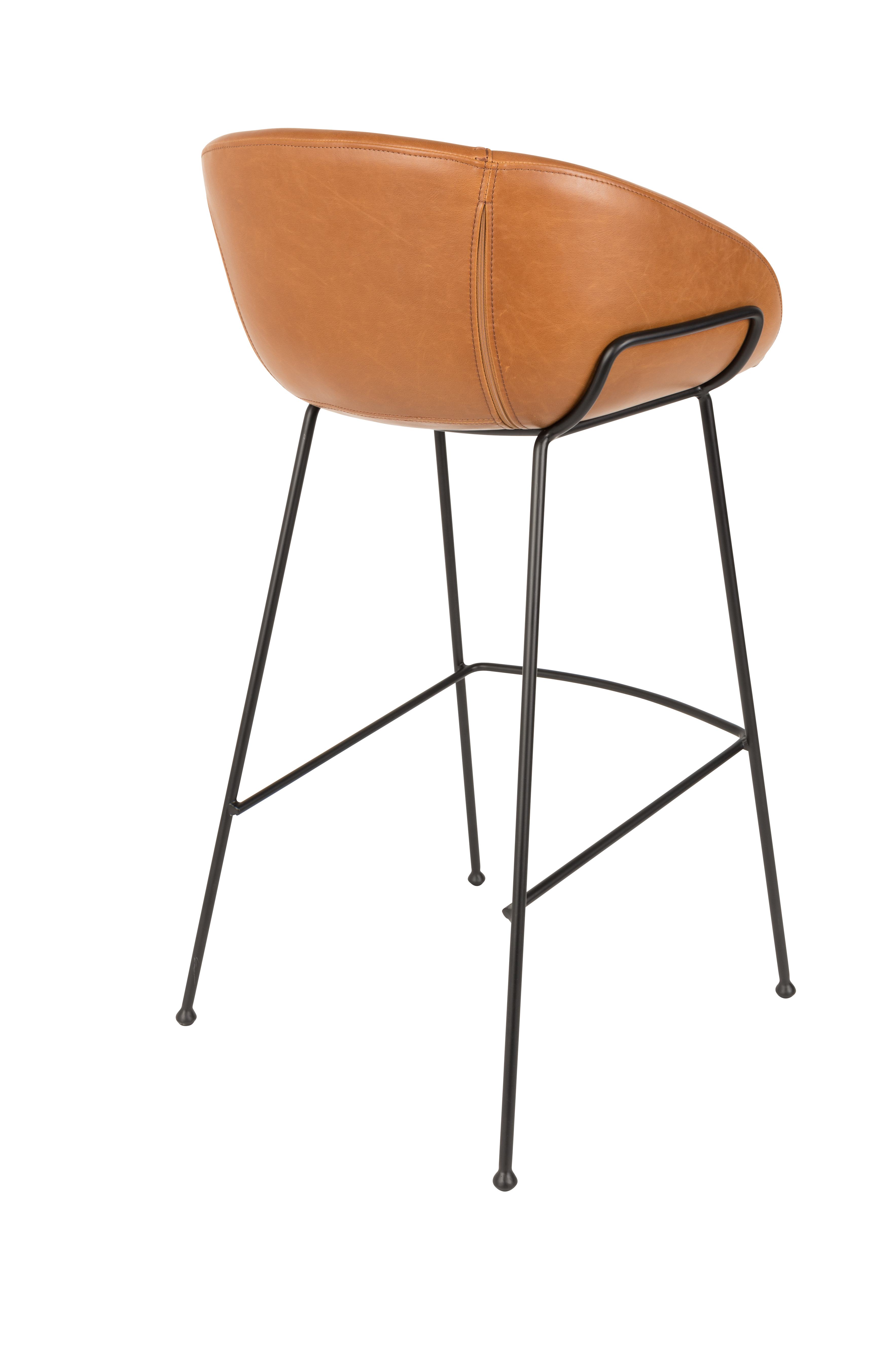 Barstoel Feston in lederlook - cognac
