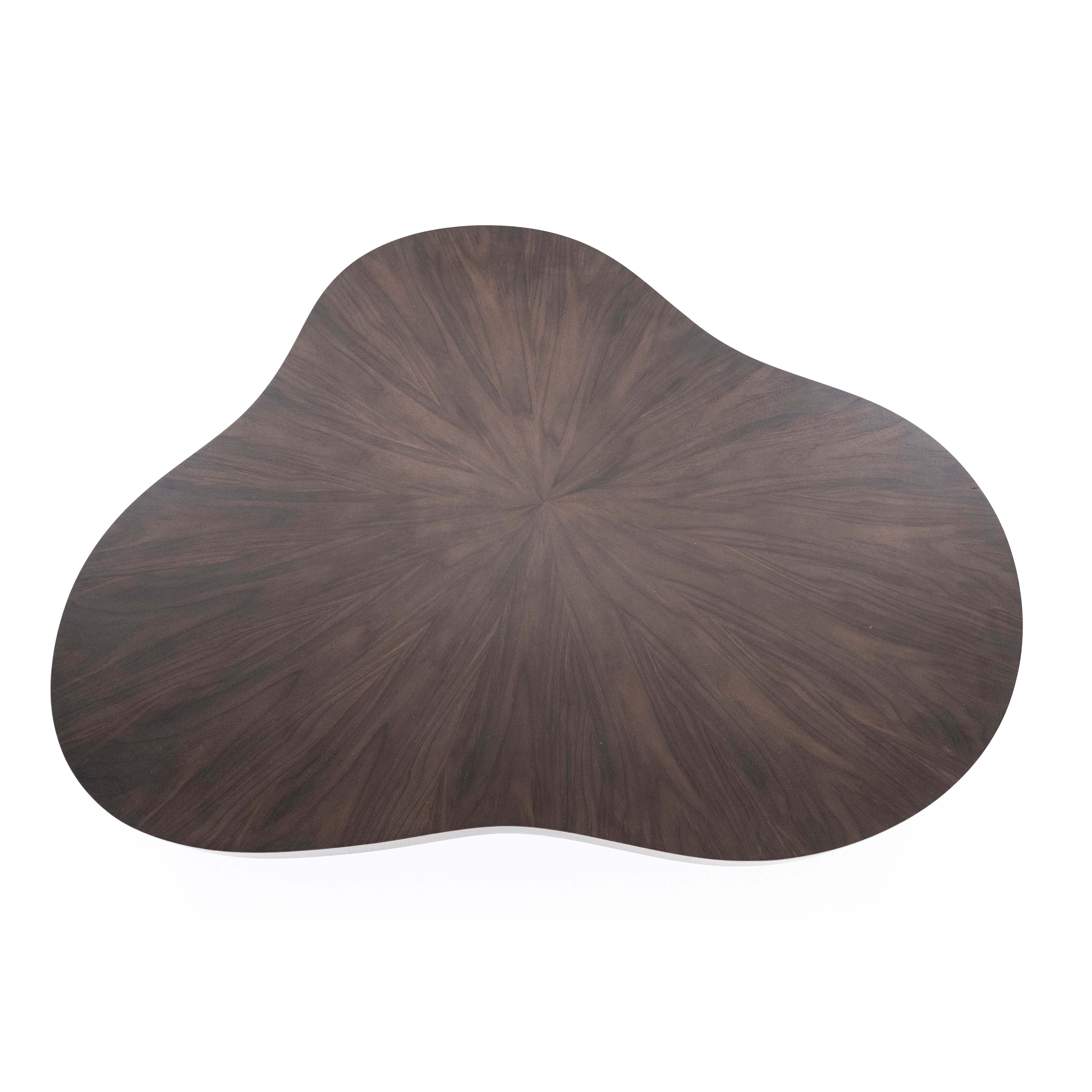 Organische salontafel 150x110cm - walnoot bruin