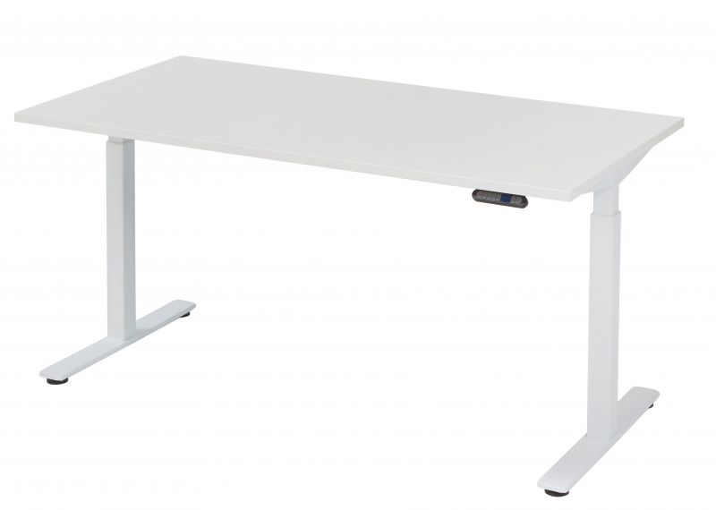 Elektrisch verstelbare bureau 160x80cm - wit