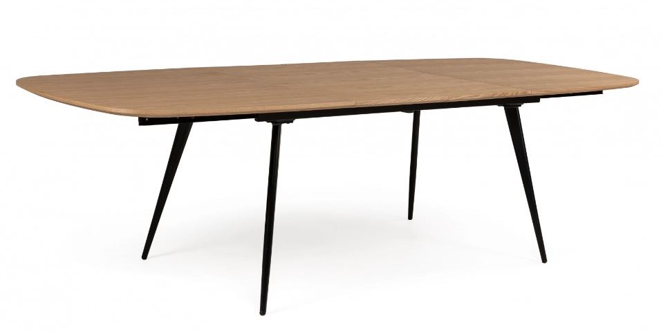 Uitschuifbare eettafel hout 180/270x105cm - naturel