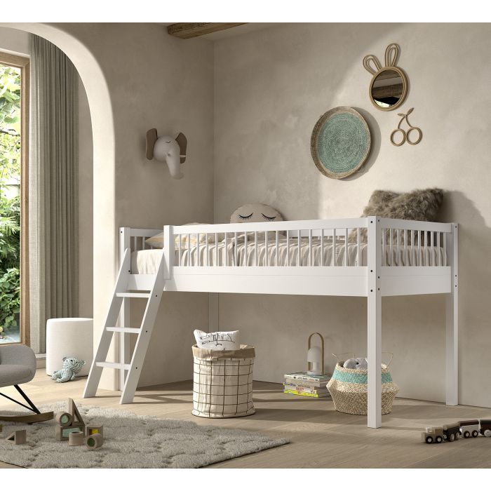 Halfhoogslaper incl. rollattenbodem - beuk wit