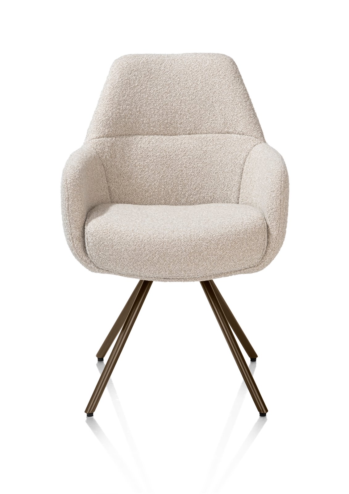 Draaibare armstoel Mavis - beige/steelbrown