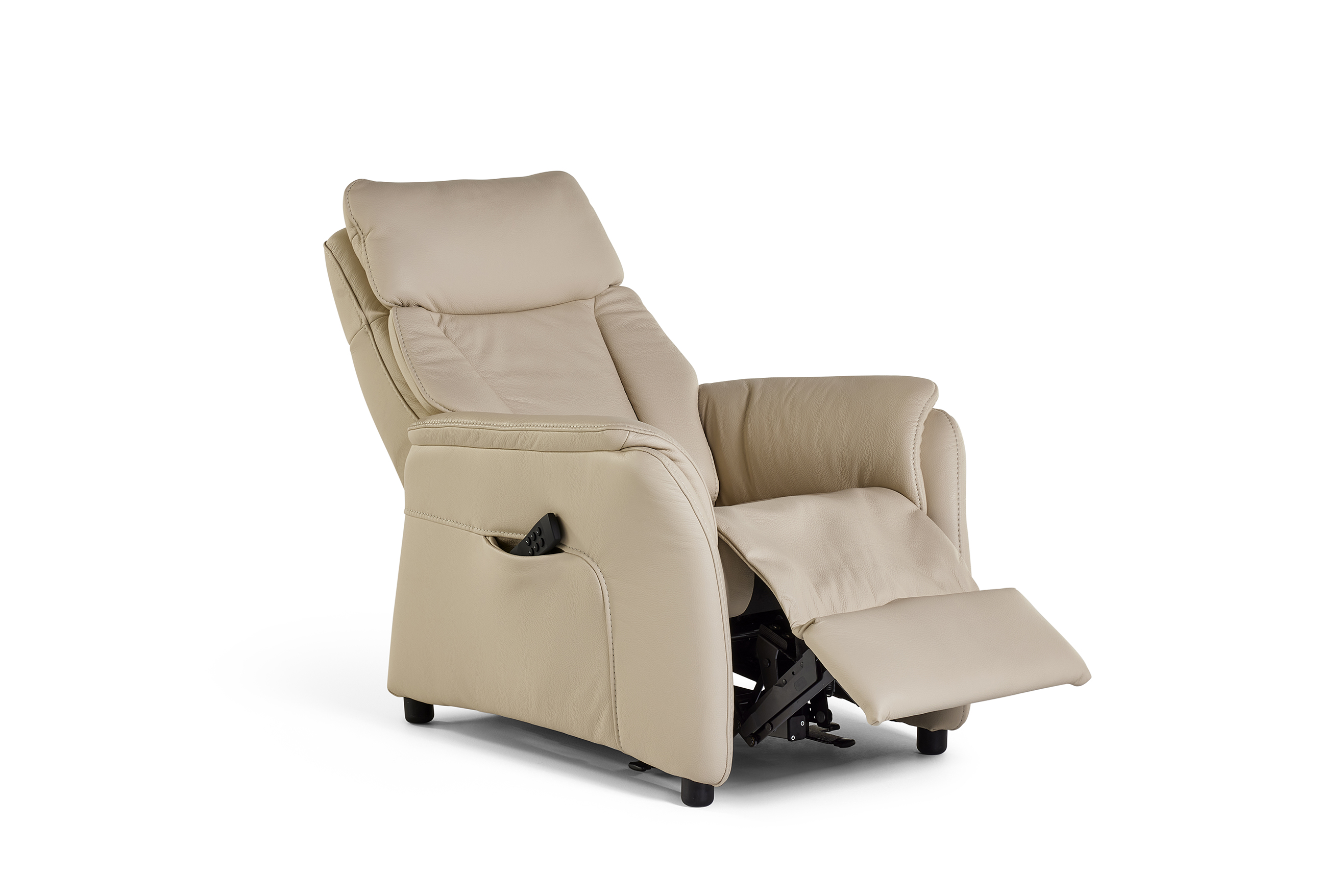 Elektrische relaxzetel in leder met lift Small - ecru
