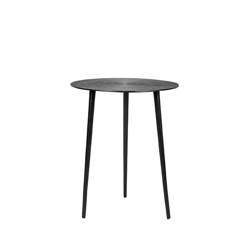 Salontafel - dia.40cm - zwart metaal
