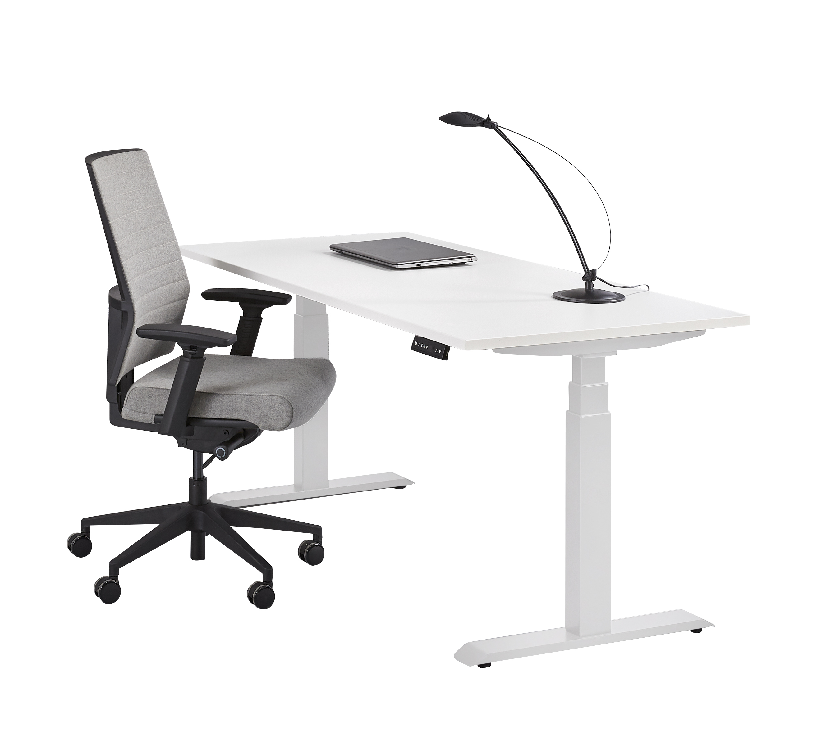 Elektrisch verstelbaar bureau 180 x 80cm - wit