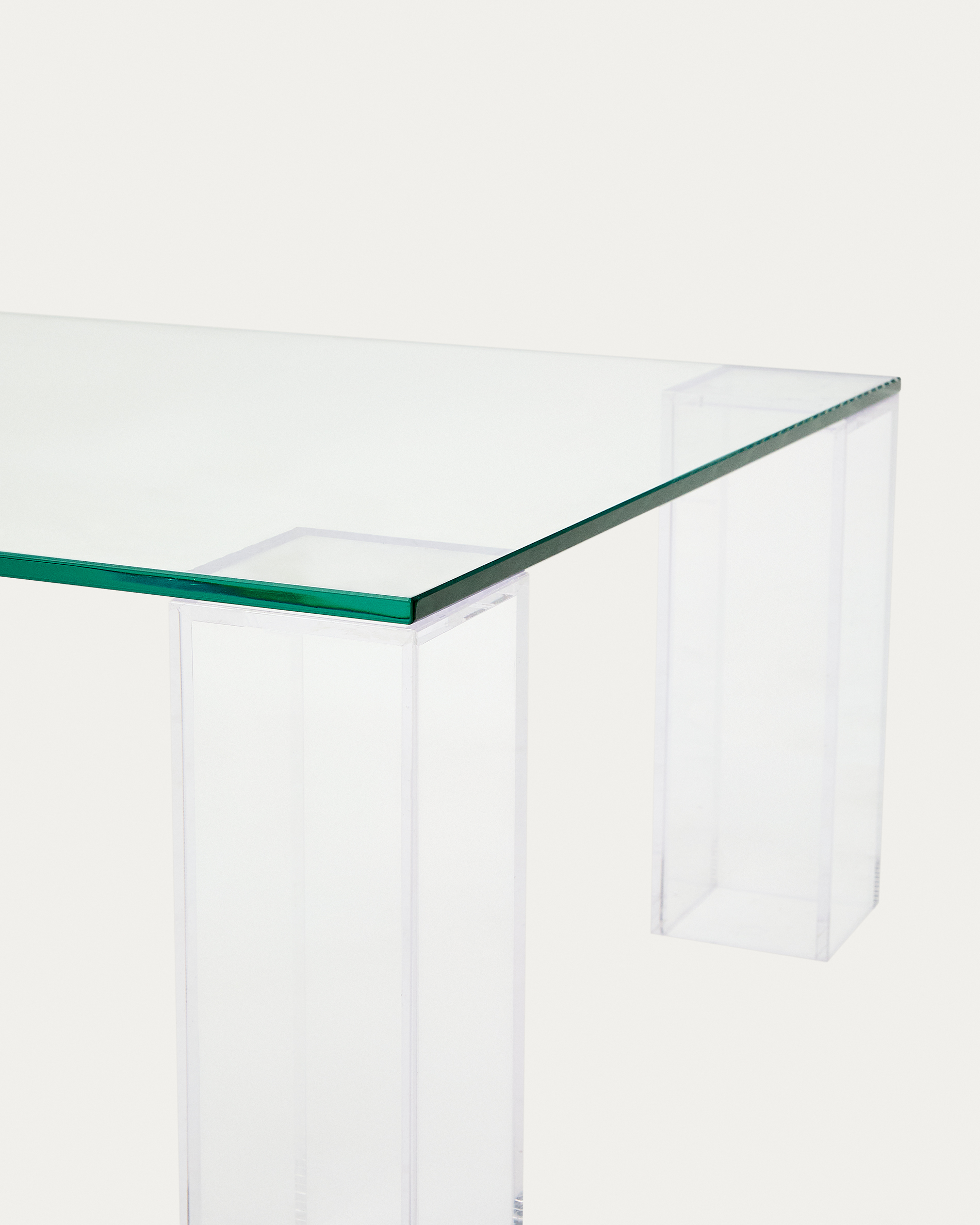 Salontafel Adularia 140x60cm in glas - transparant