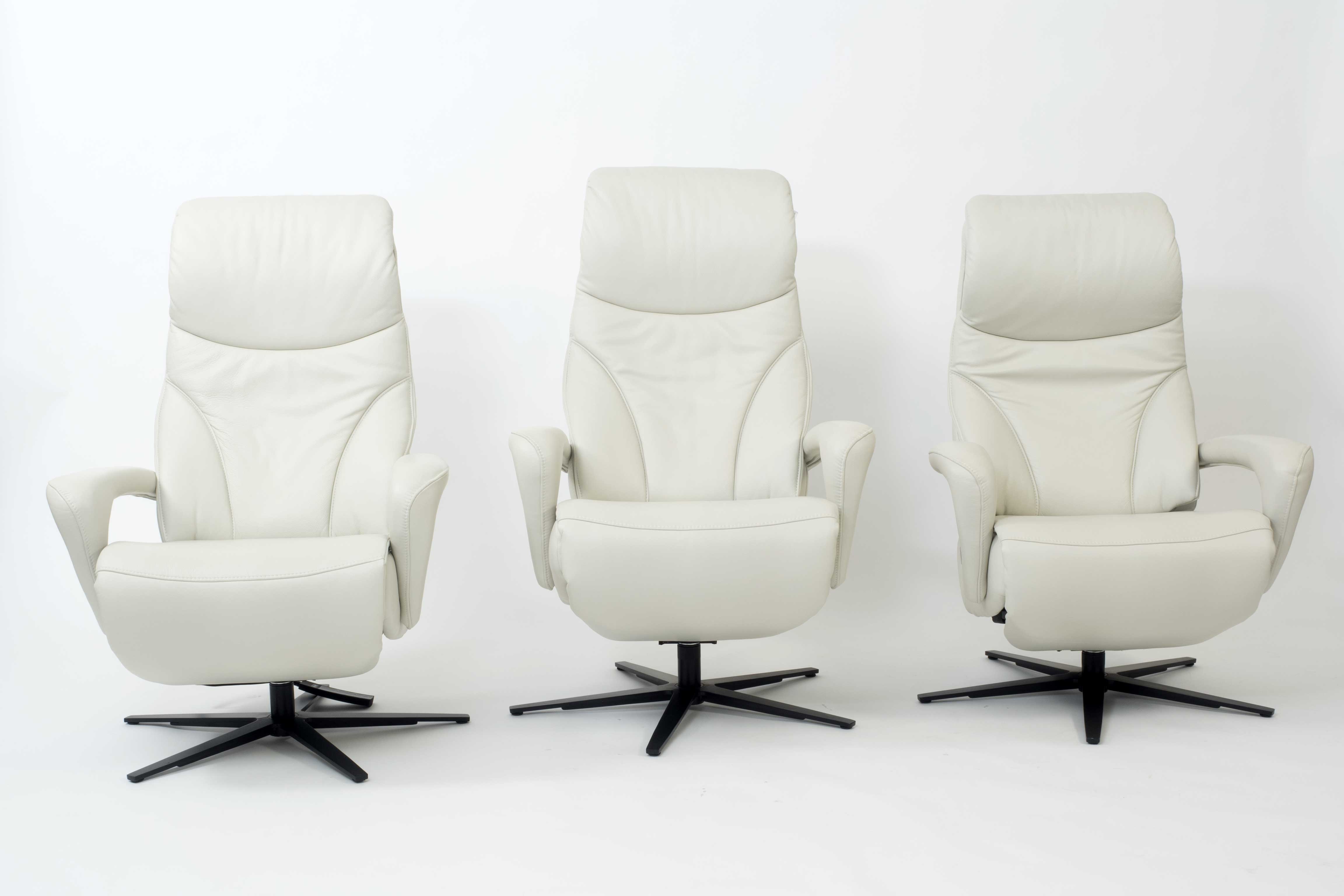 Elektrische relaxzetel in leder Medium - wit