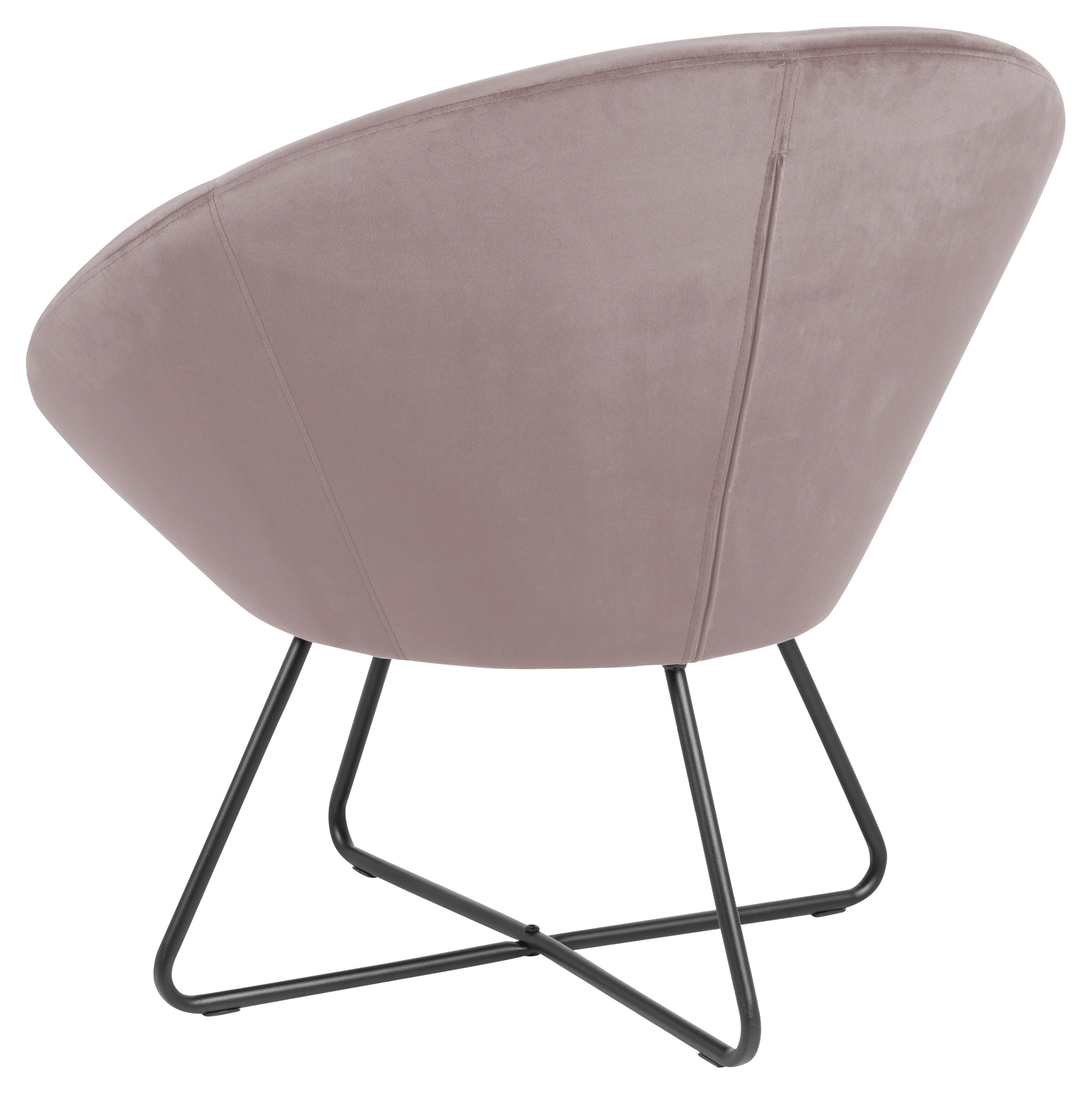 Fauteuil in fluweel - Dusty roze