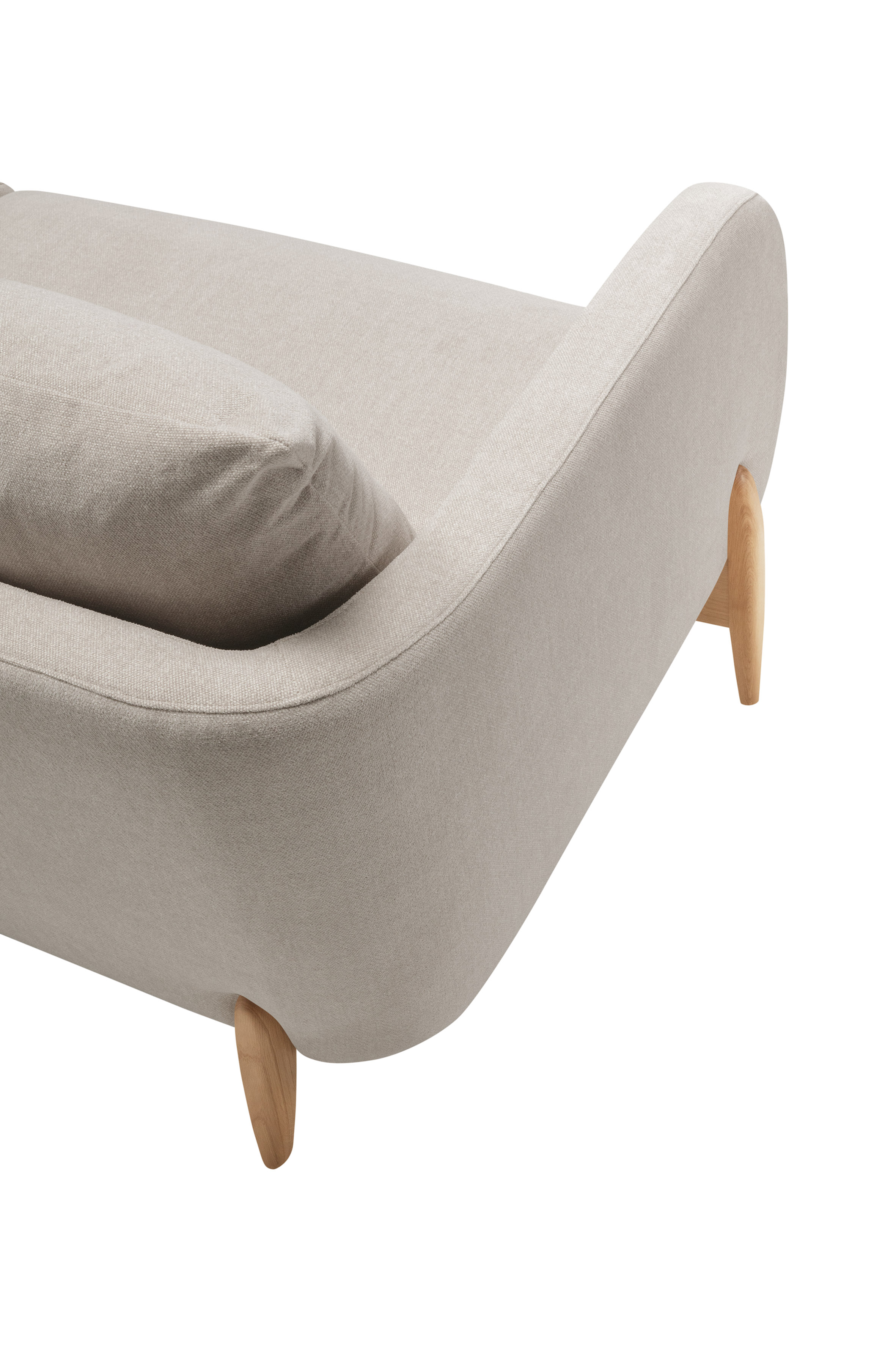 Salon Jenny 3-zit met houten poten - Natural ecru