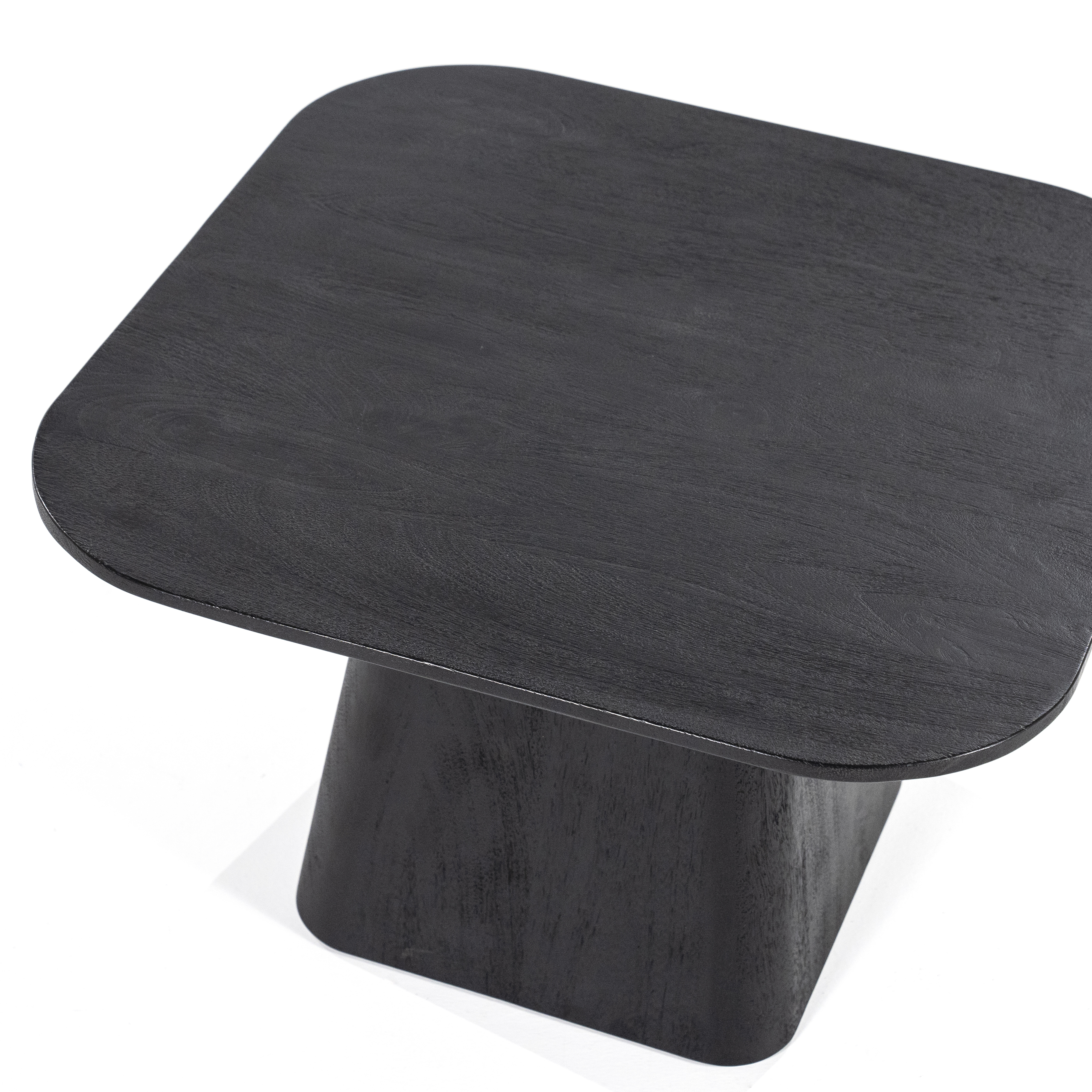 Bijzettafel mangohout 60x60cm - zwart