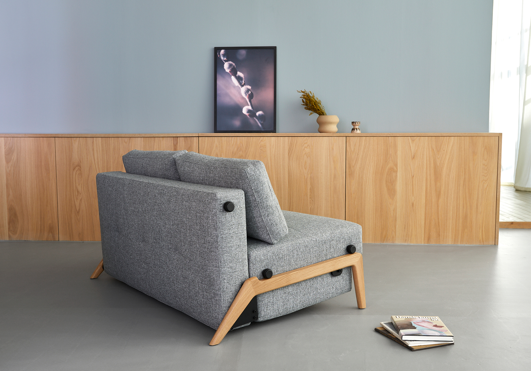 Slaapbank Cubed 140x200cm - grijs