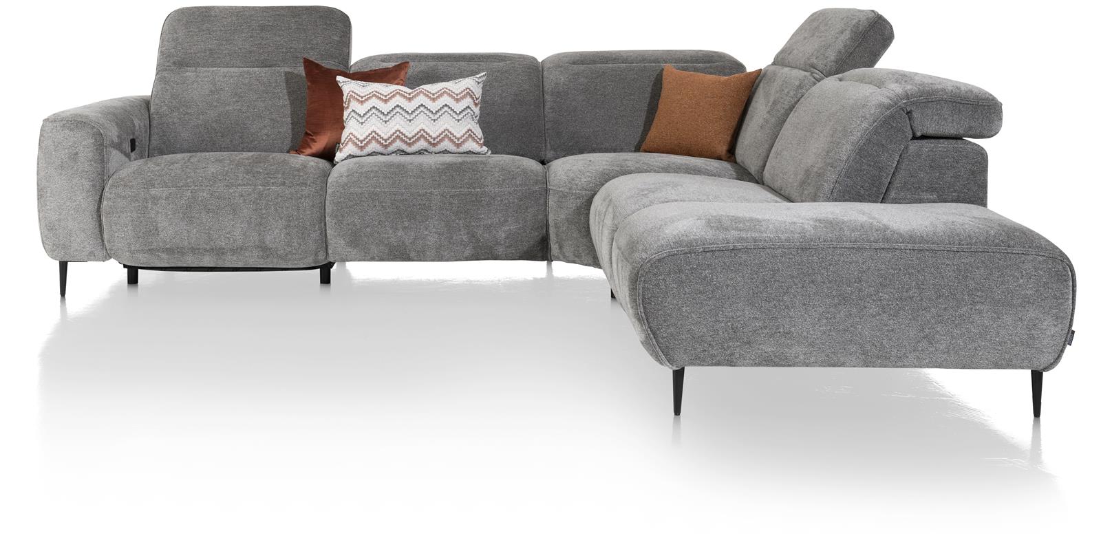 Hoeksalon met relaxfunctie - donkergrijs