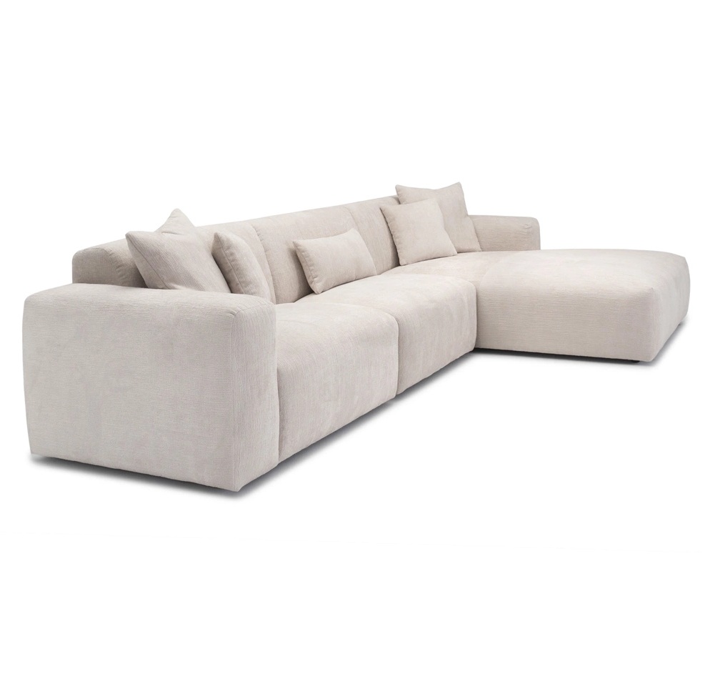 Hoeksalon North met longchair (rechts) - ecru