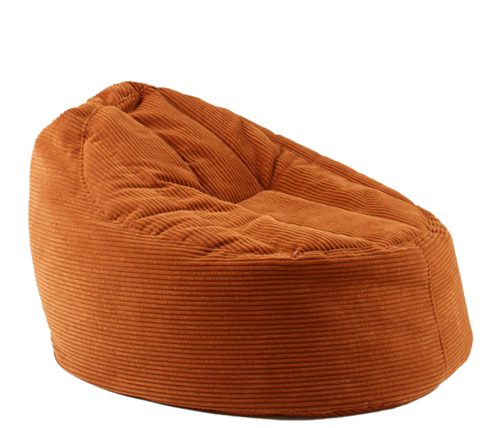 Zitzak in ribfluweel - Roest oranje