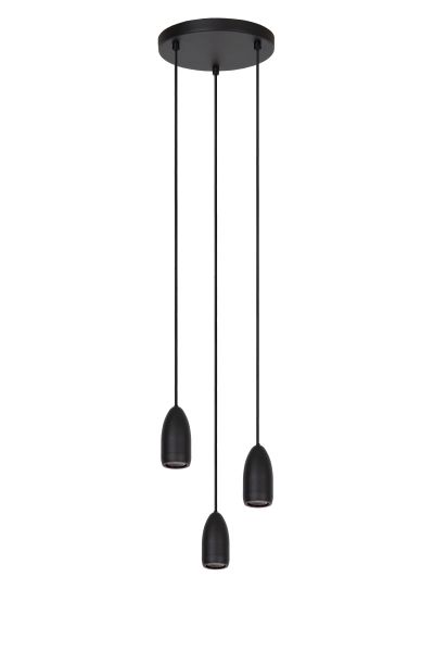 Hanglamp Evora met drie pendels - zwart