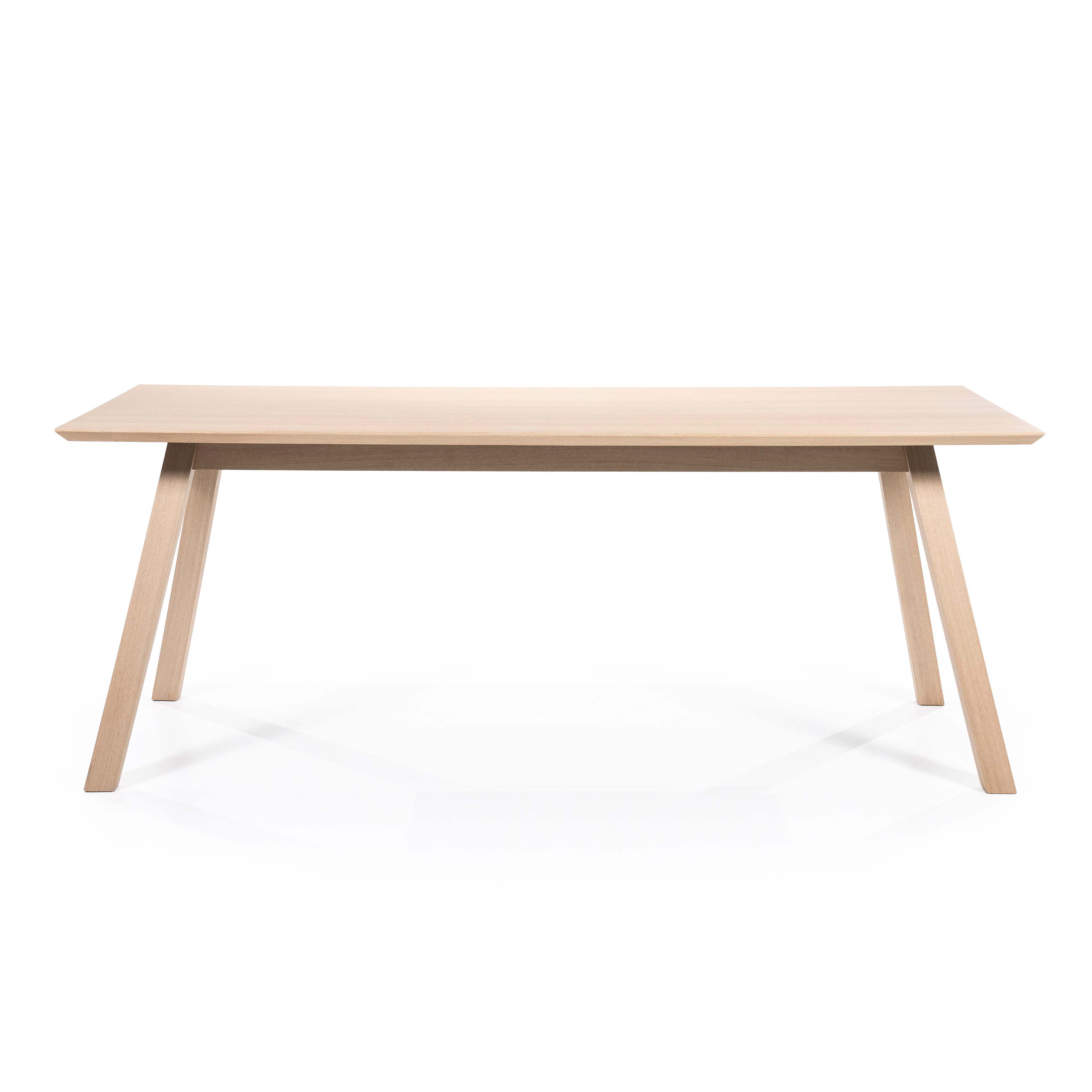 Houten eettafel 220x90cm - natuur eiken