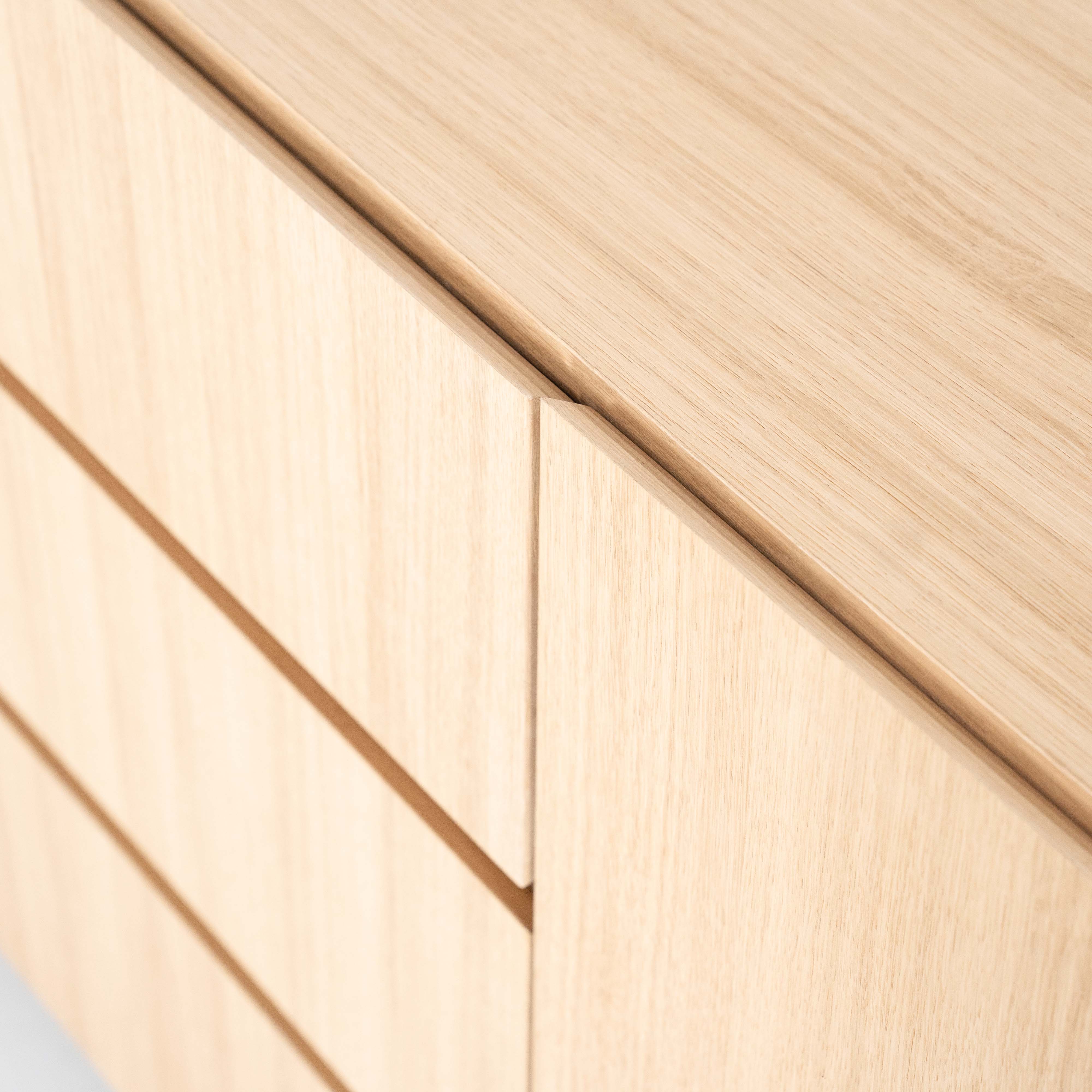 Houten dressoir 3 deuren 3 lades - natuur eiken