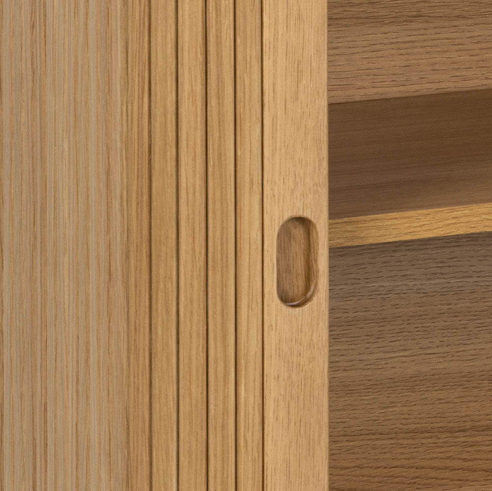 Dressoir met 2 schuifdeuren – fineer eiken