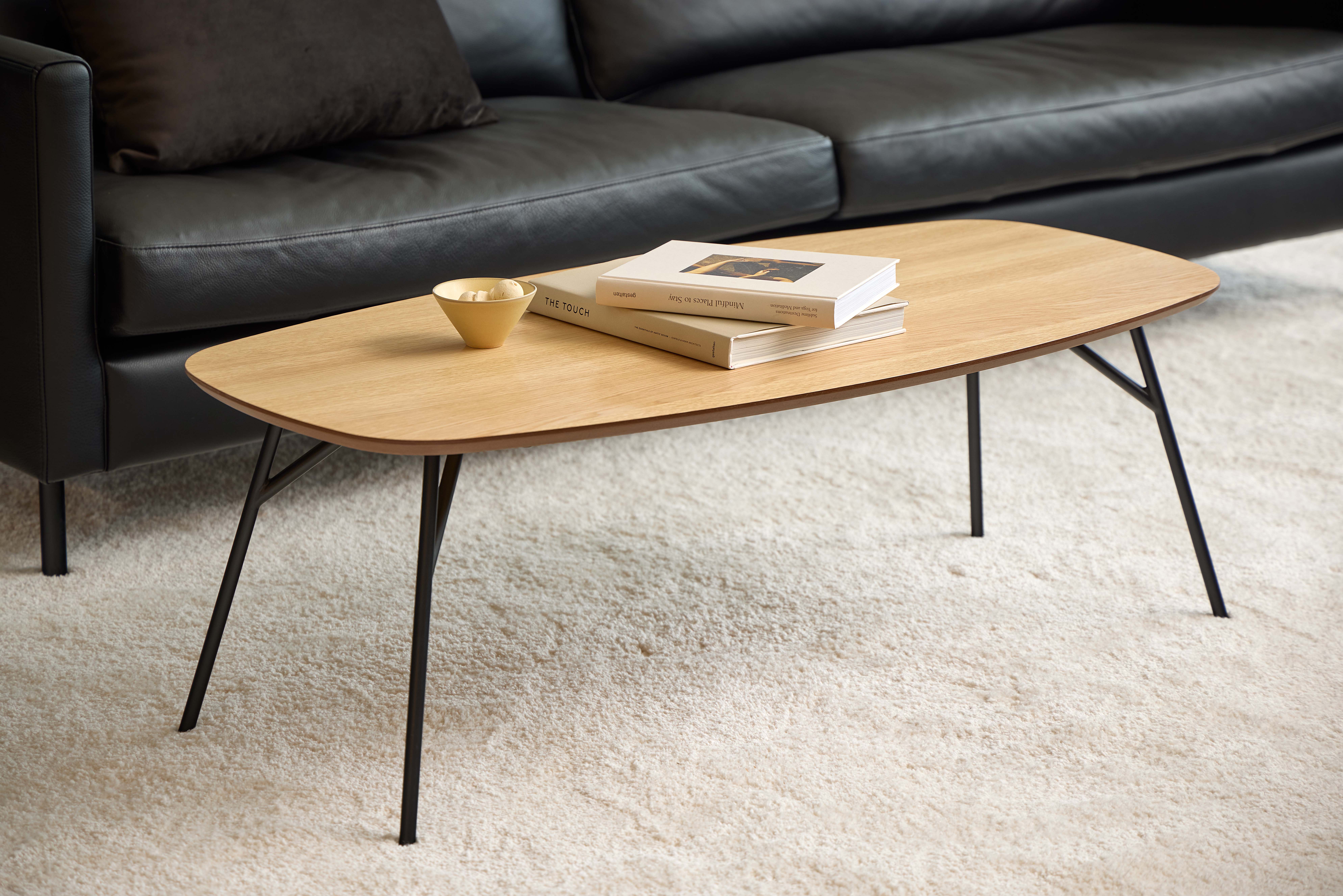 Salontafel 12x60cm - oak/black