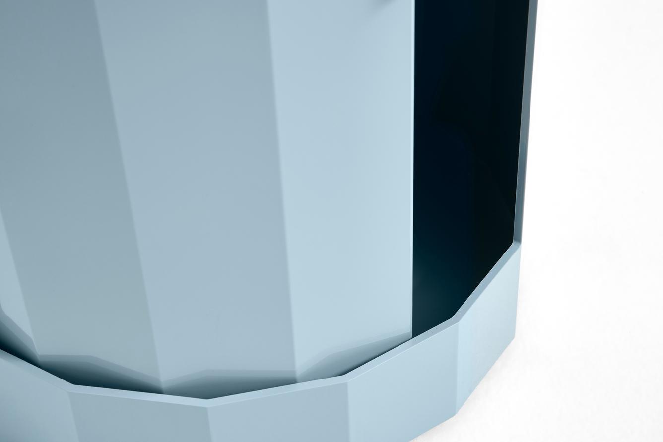 Bijzettafel Facet laag - Misty blauw
