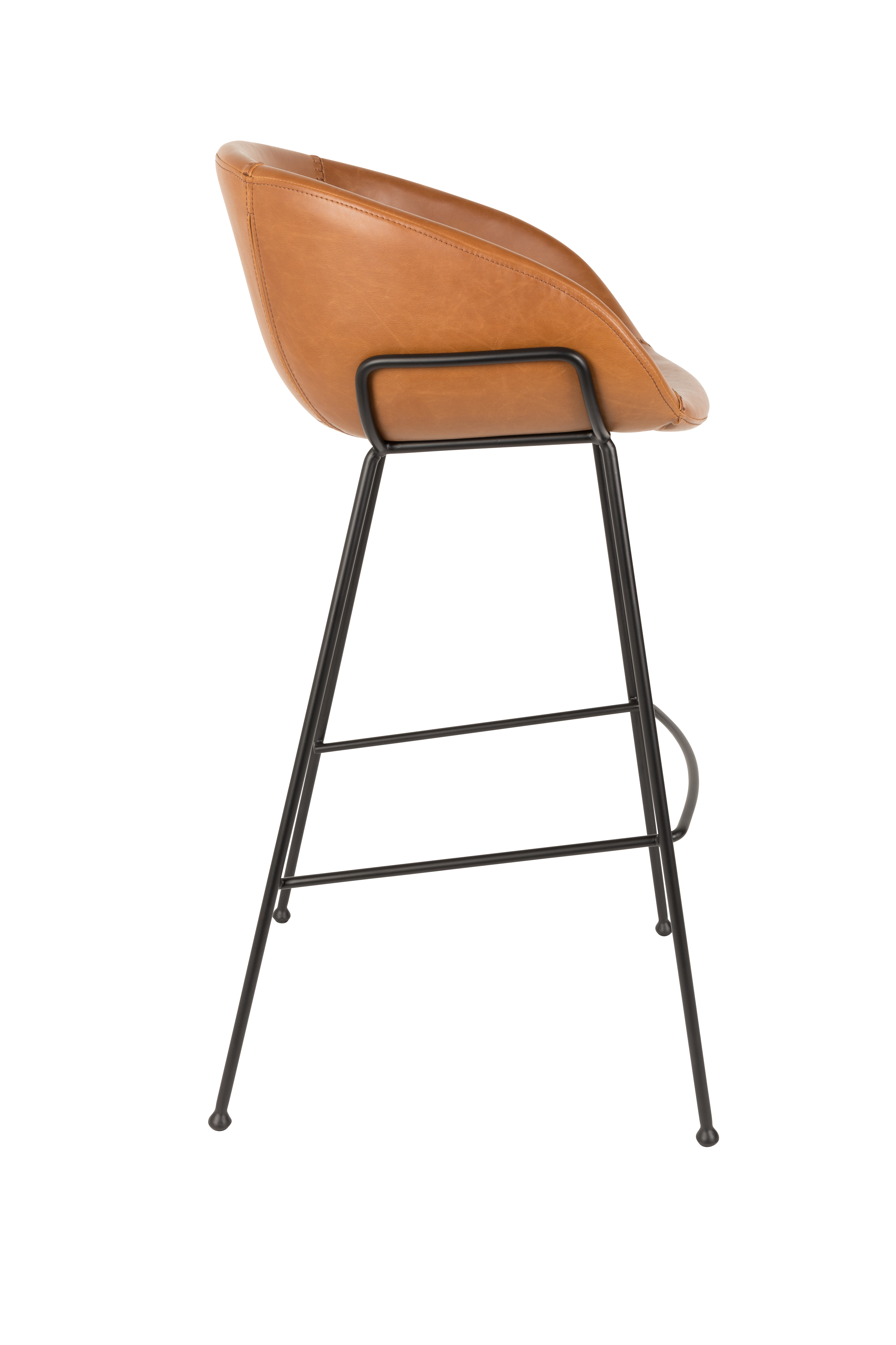 Barstoel Feston in lederlook - cognac