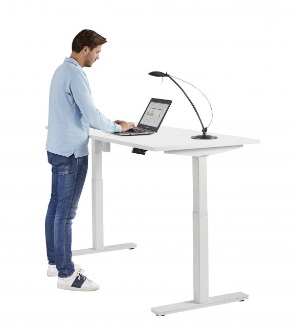 Elektrisch verstelbare bureau 160x80cm - wit