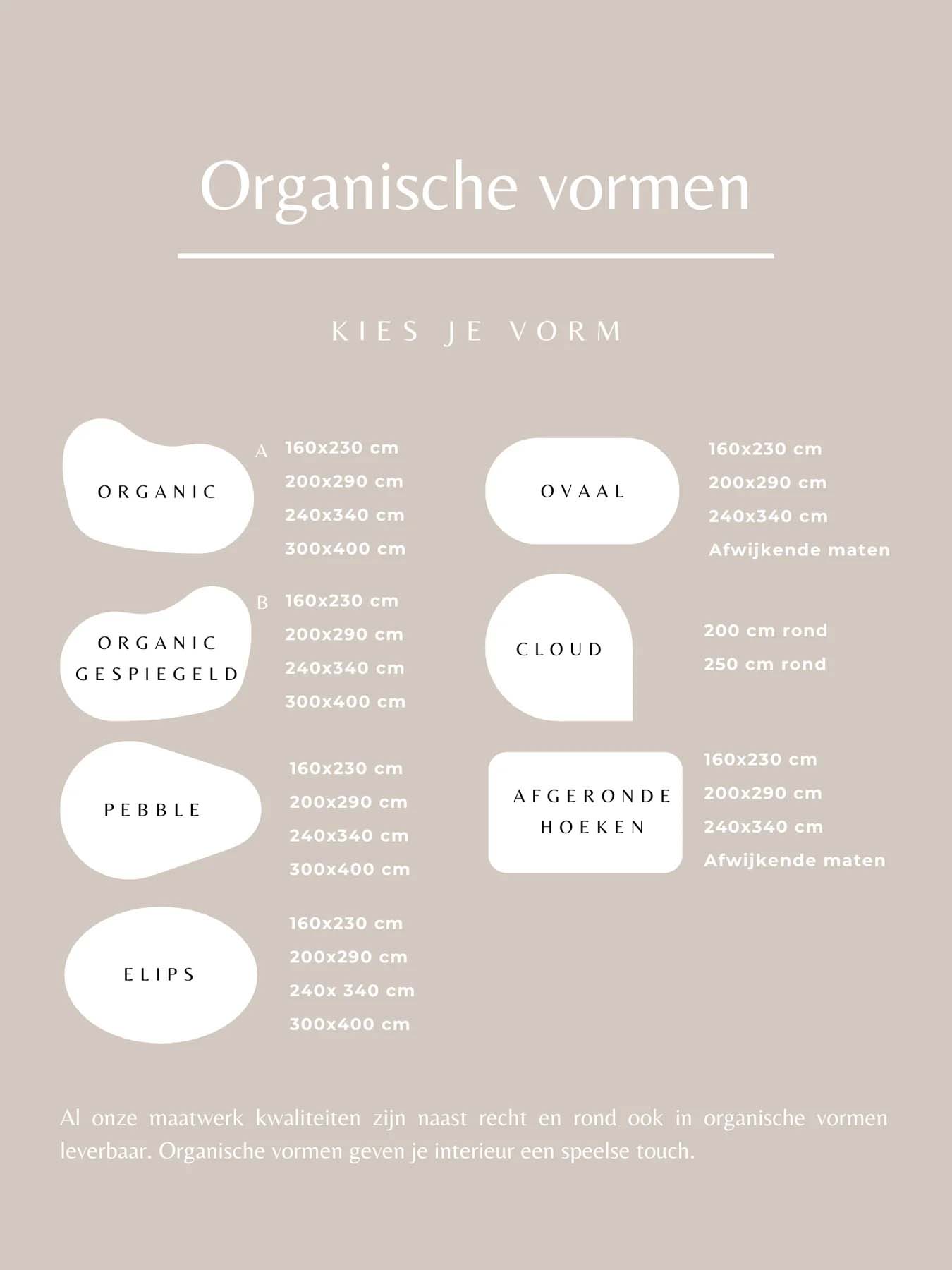 Organisch tapijt 200x290cm - beige