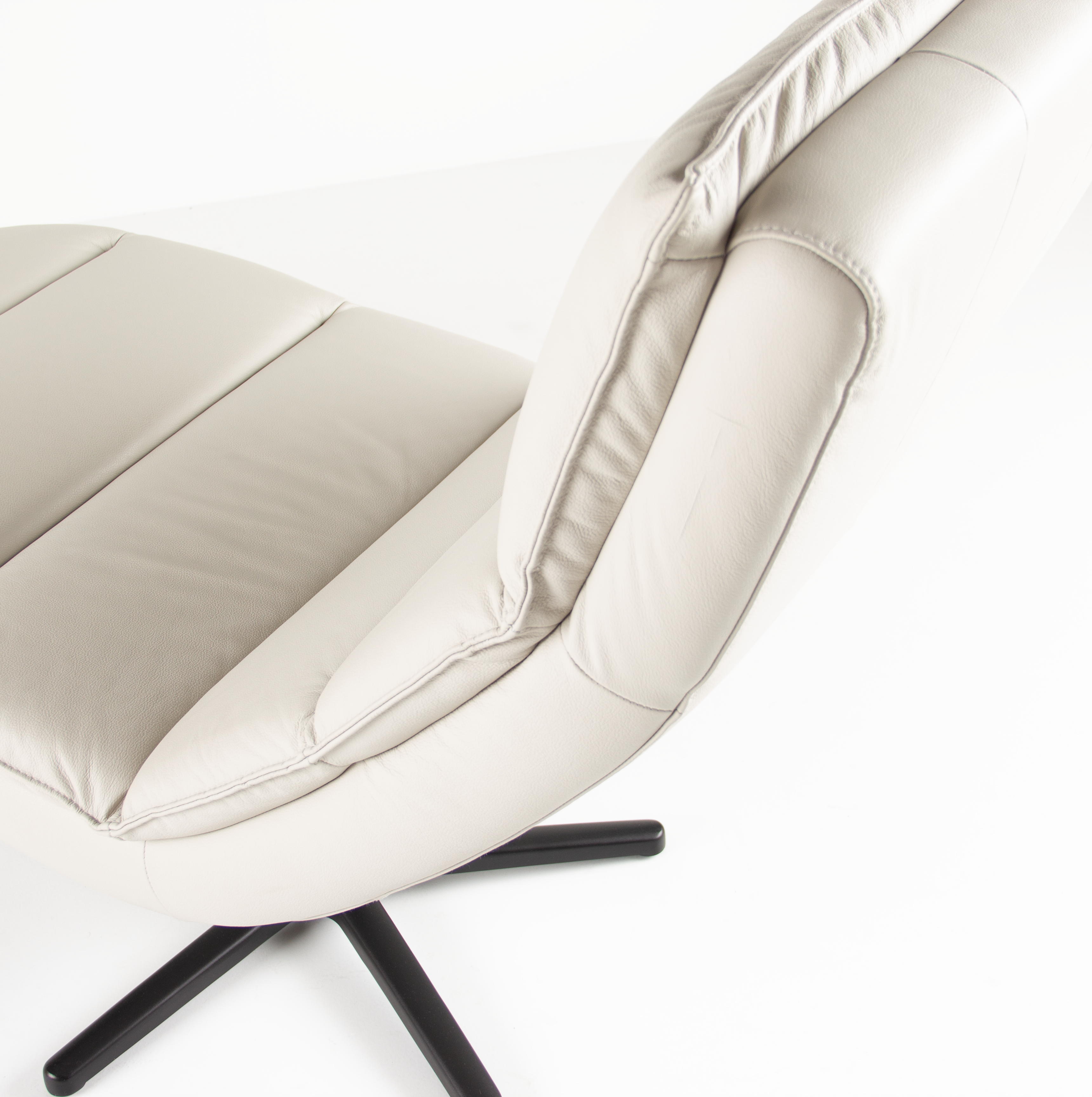 Ligzetel in premium leder - wit