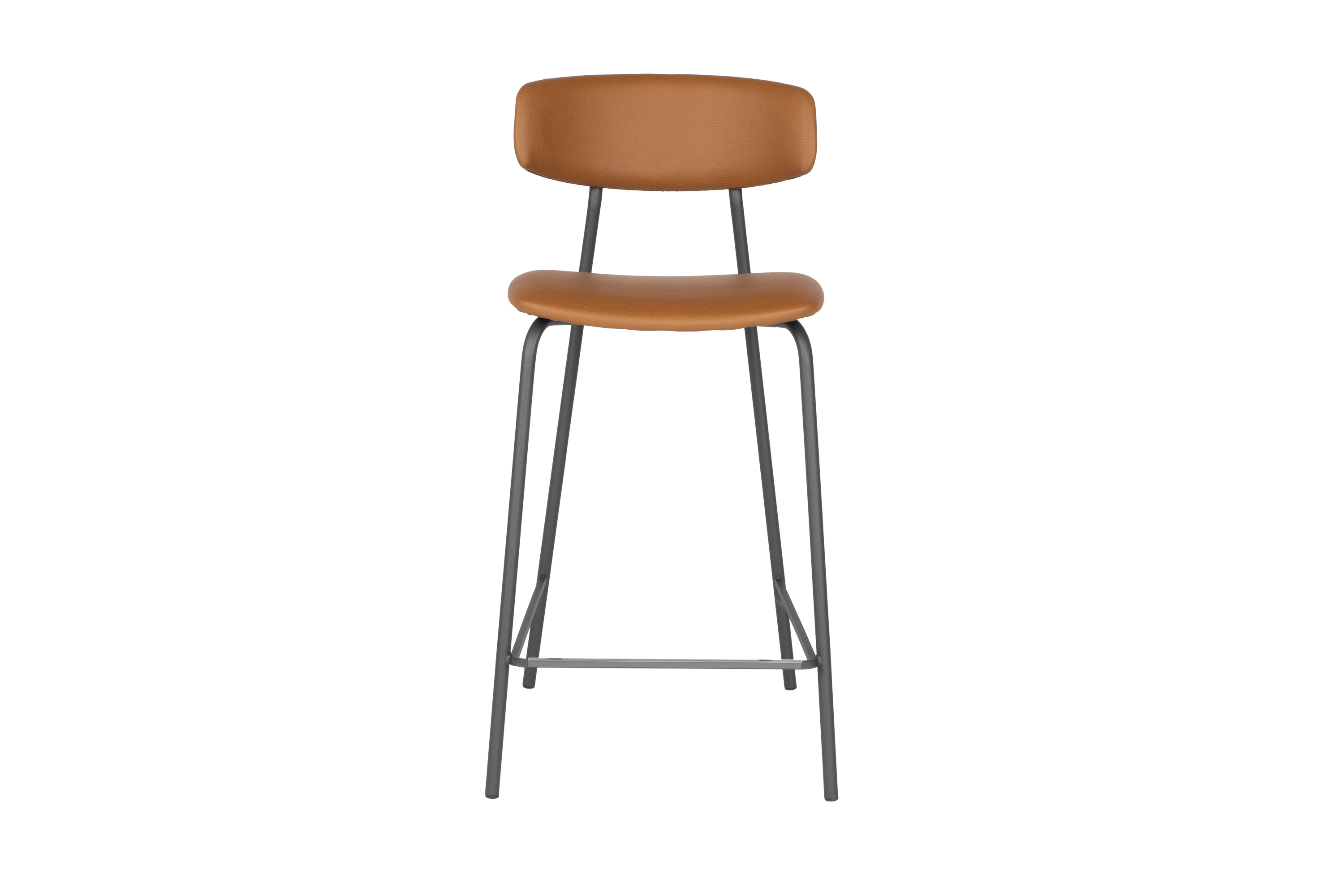 Barstoel in lederlook - cognac